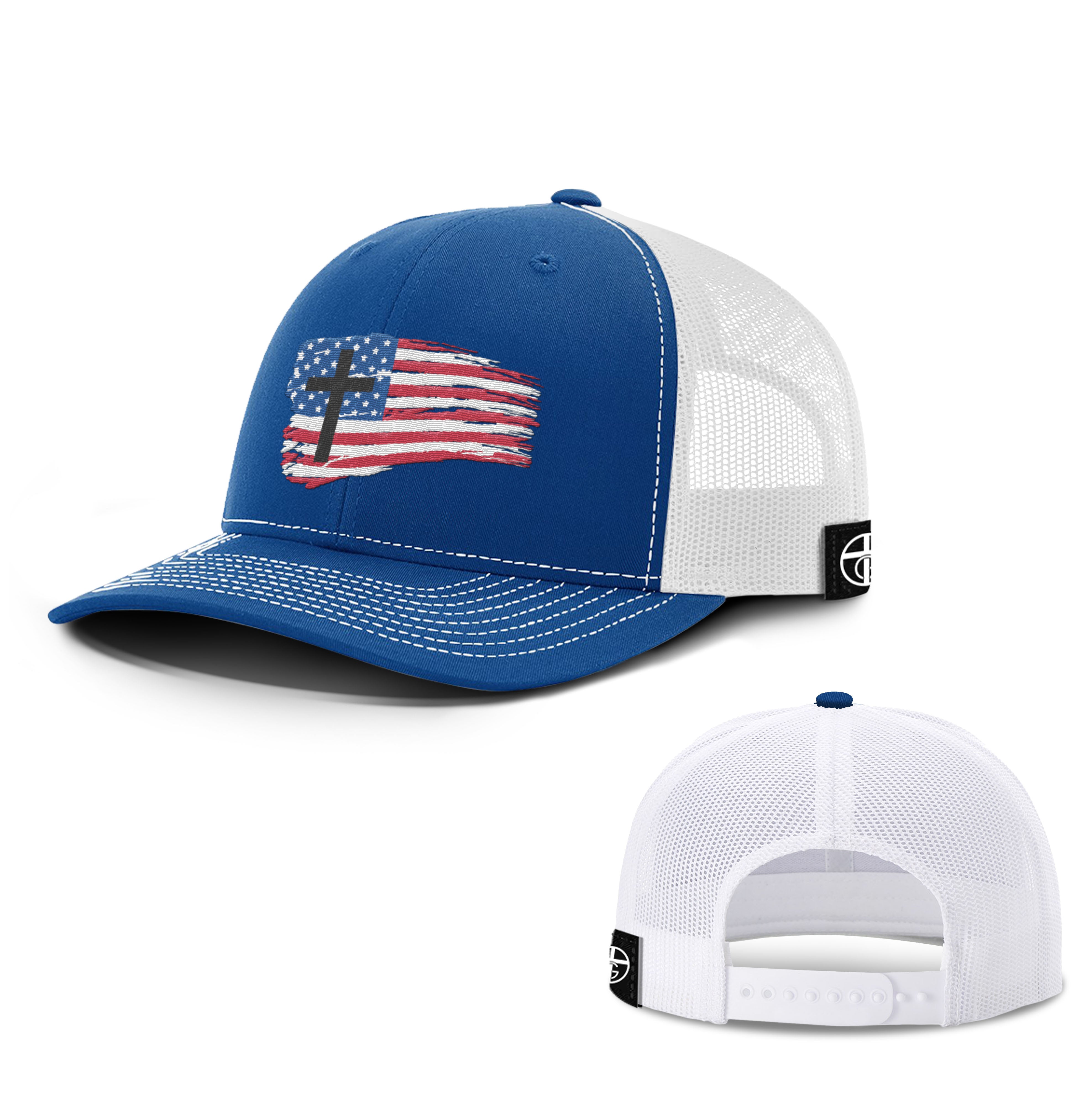 Tattered USA Flag Hats