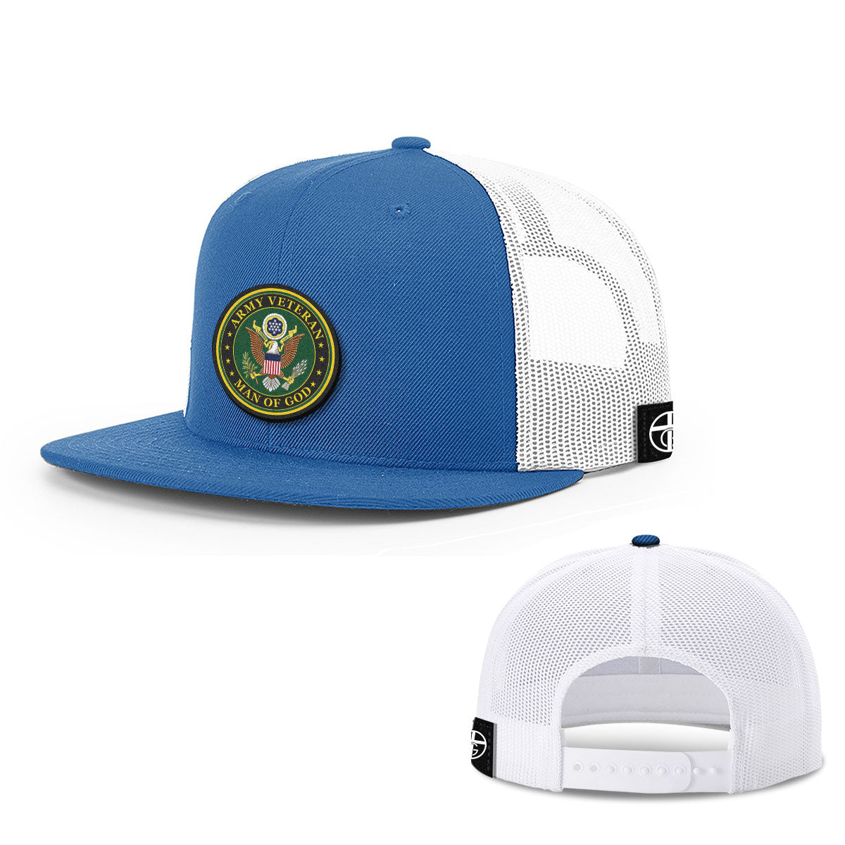 Army Veteran -Man Of God Patch Hats