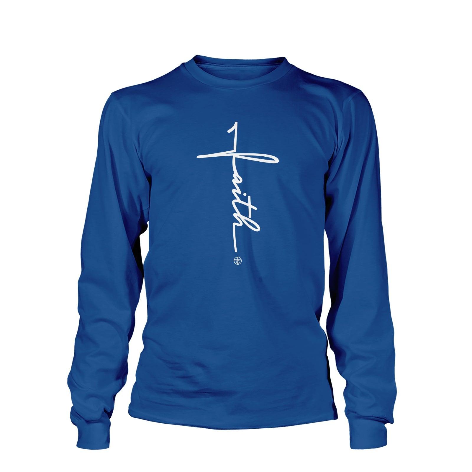 Faith Cross Long Sleeve T-Shirt - Our True God