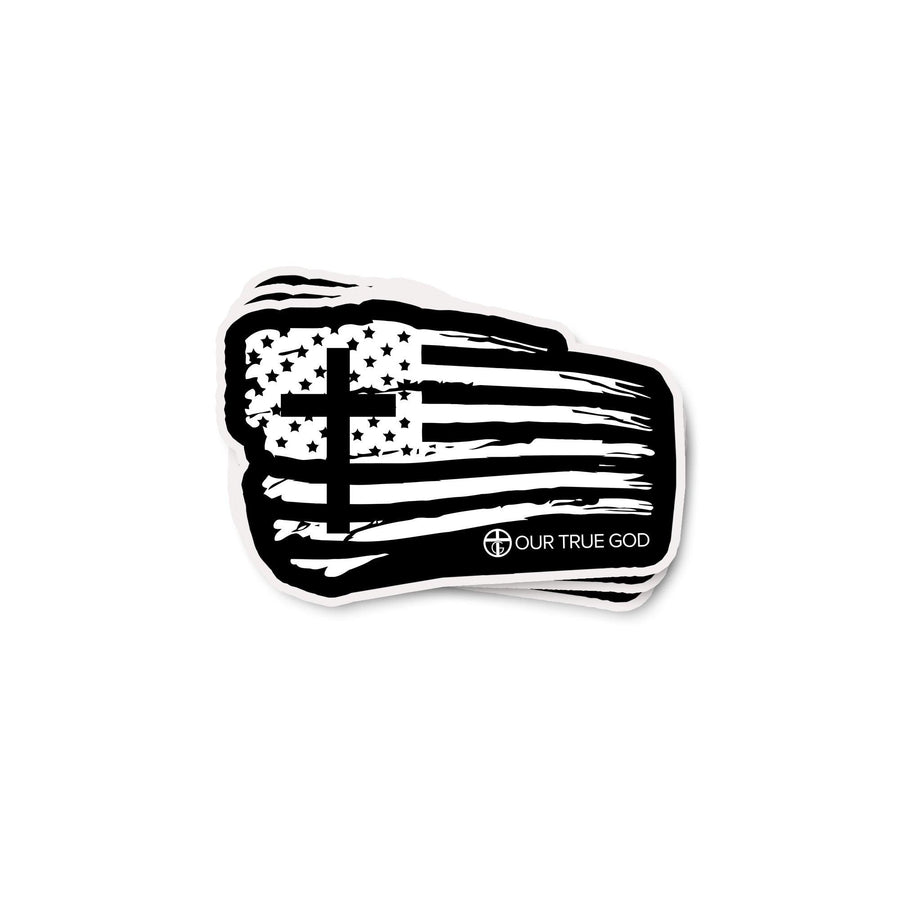 Tattered Flag Decals Our True God 1500