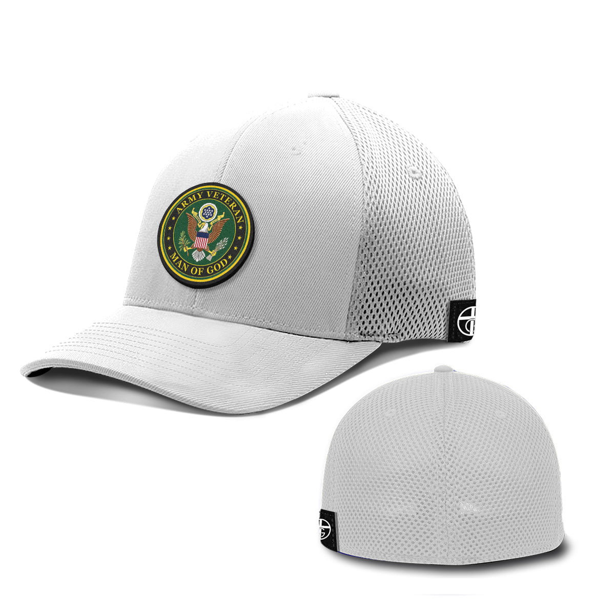 Army Veteran -Man Of God Patch Hats