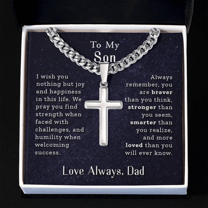 Son cross store necklace