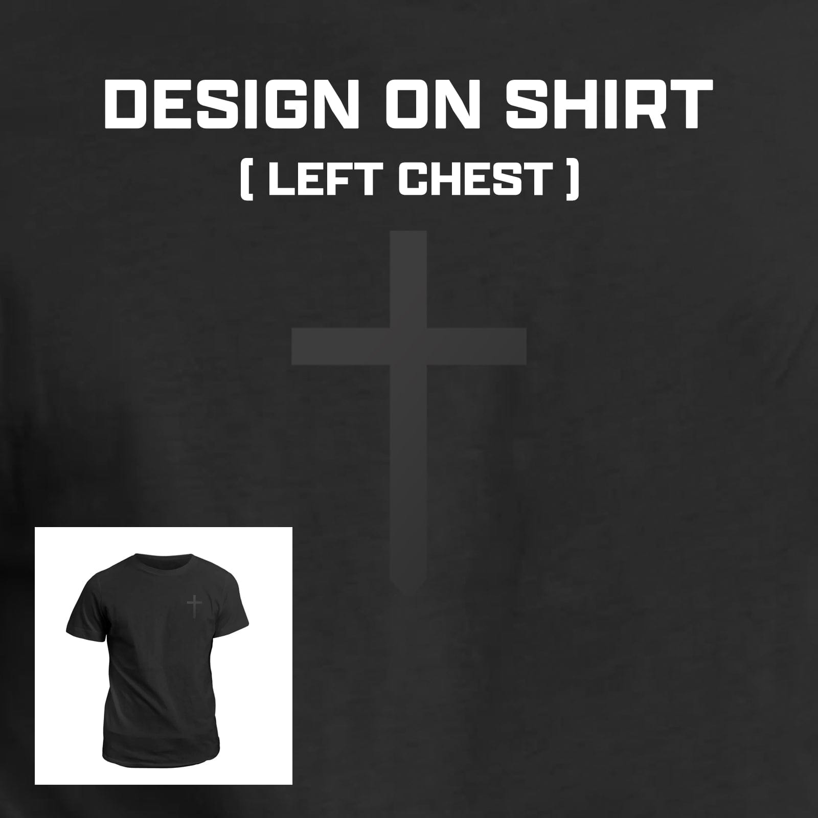 Our True God Apparel Cross Left Chest Blackout Version