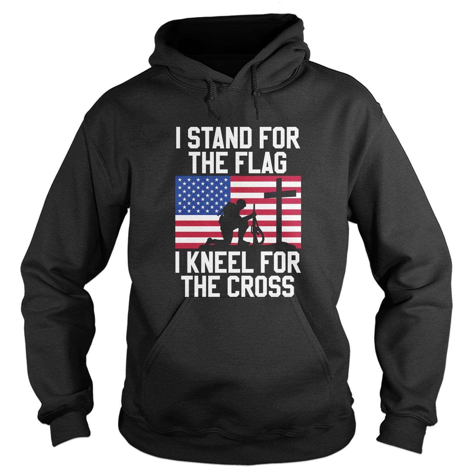 Our True God Apparel Hoodie / Black / S I Stand for the Flag Hoodie