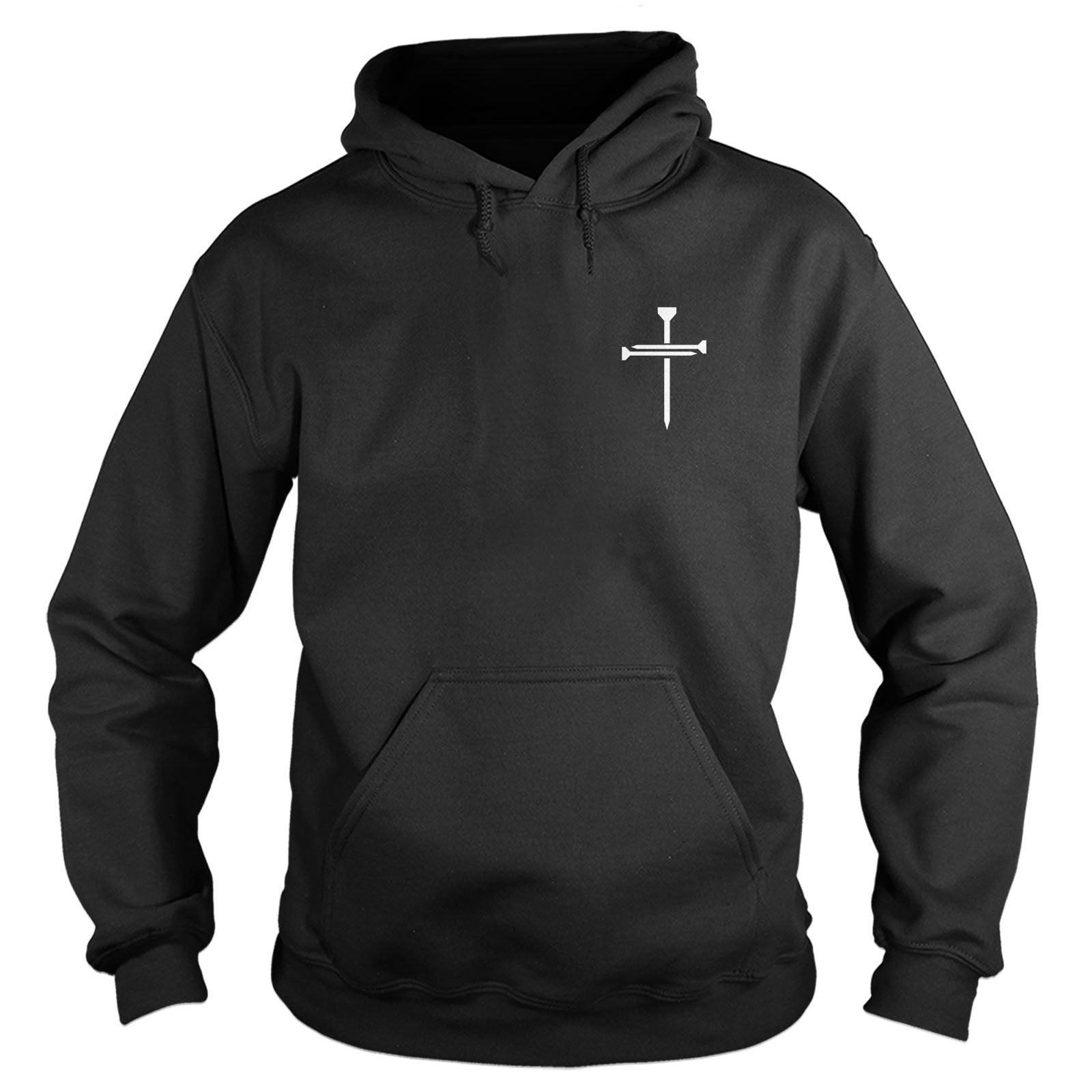 Our True God Apparel Hoodie / Black / S Nail Cross Left Chest Hoodie