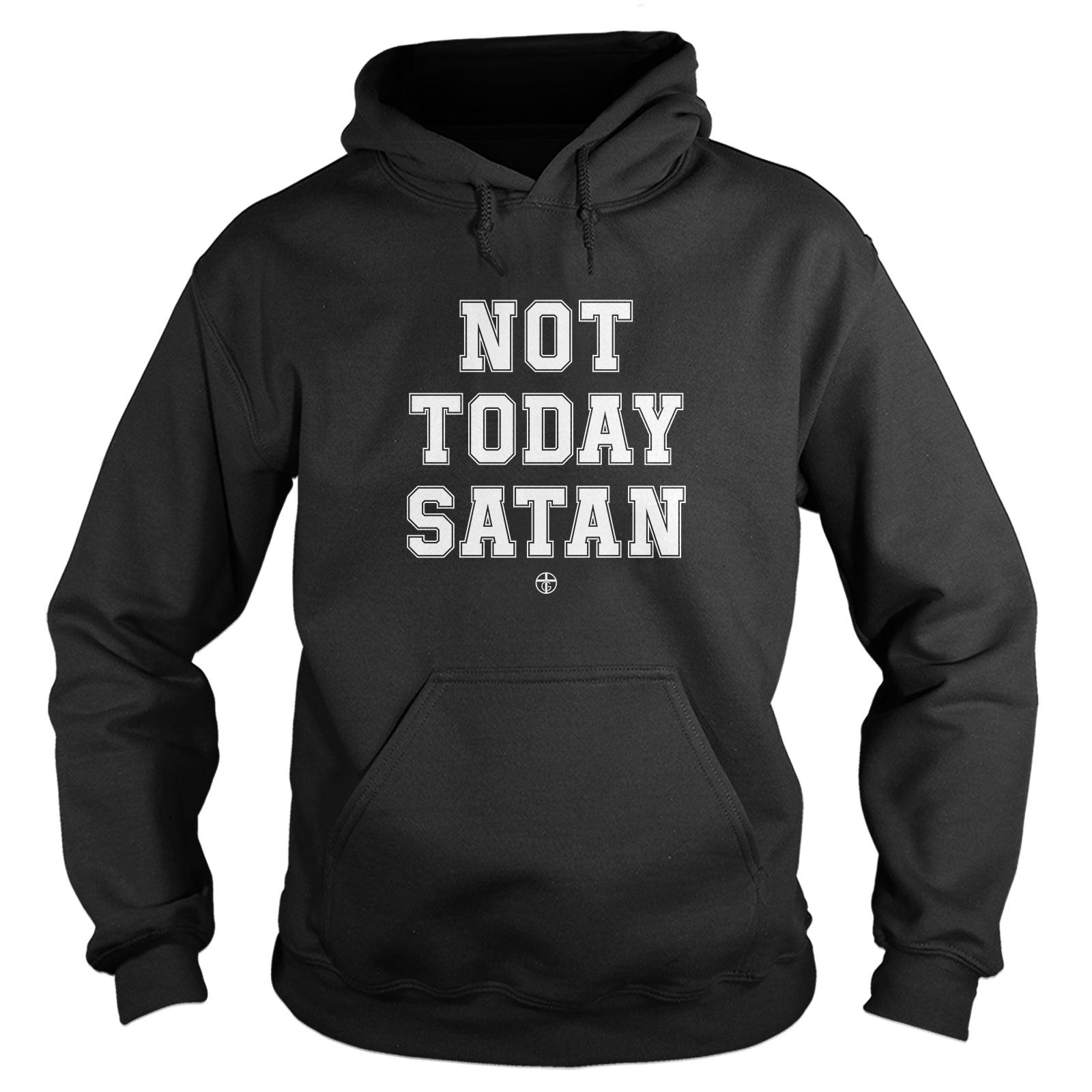 Our True God Apparel Hoodie / Black / S Not Today Satan Hoodie