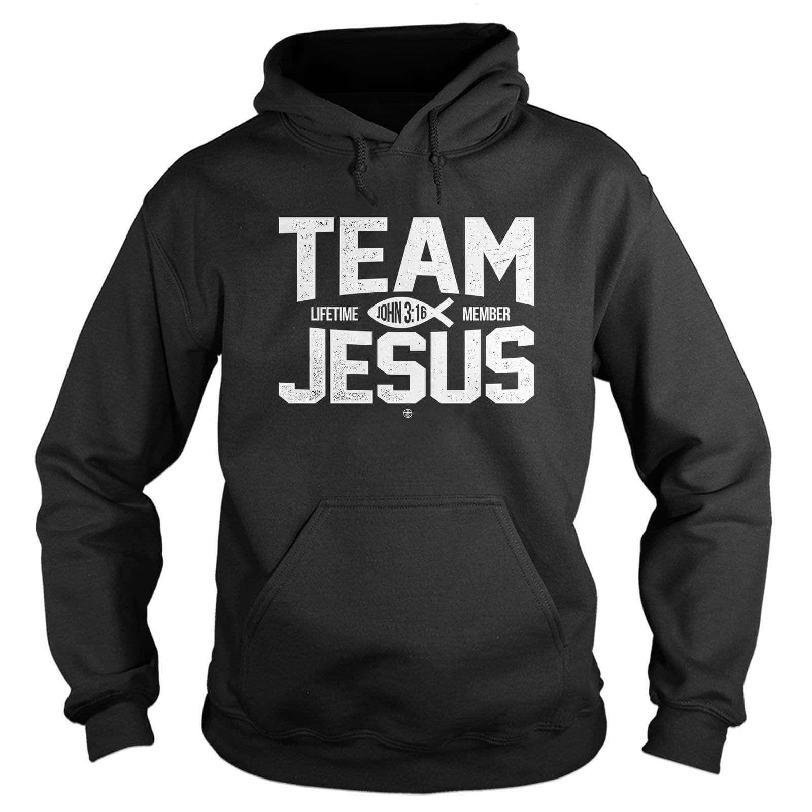 Our True God Apparel Hoodie / Black / S Team Jesus Hoodie