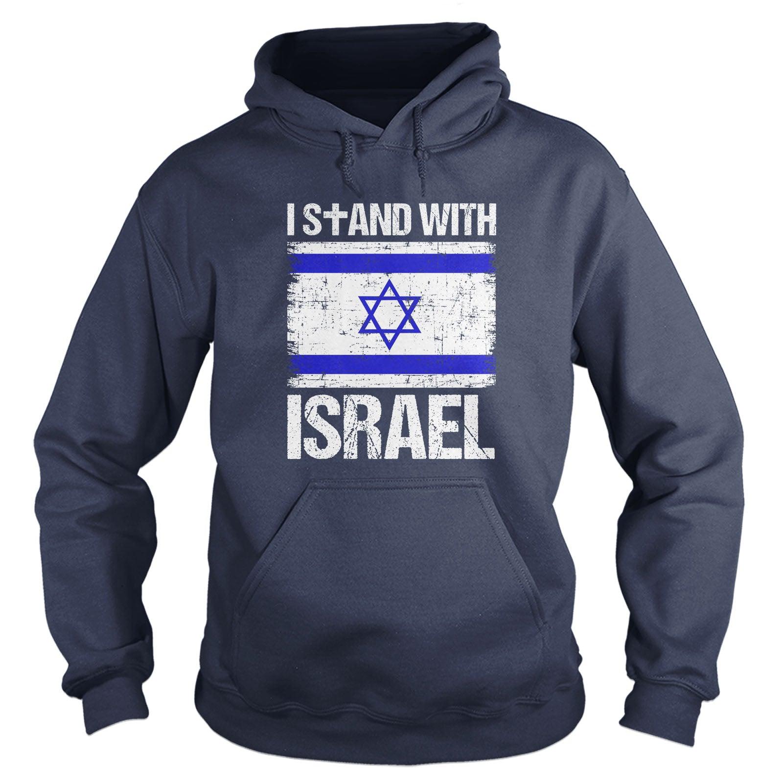 Our True God Apparel Hoodie / Navy / S I Stand With Israel