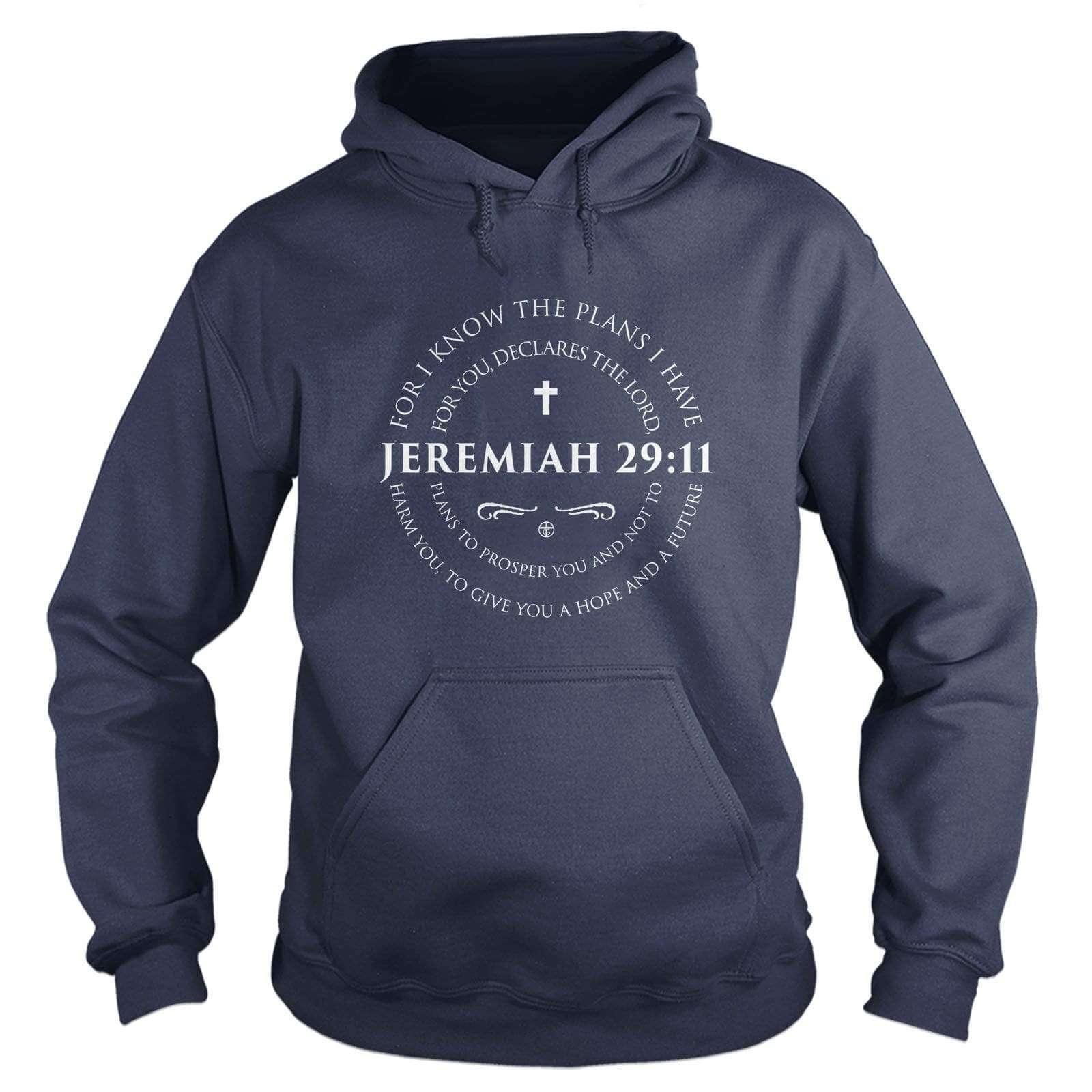 Our True God Apparel Hoodie / Navy / S Jeremiah 29:11 Hoodie