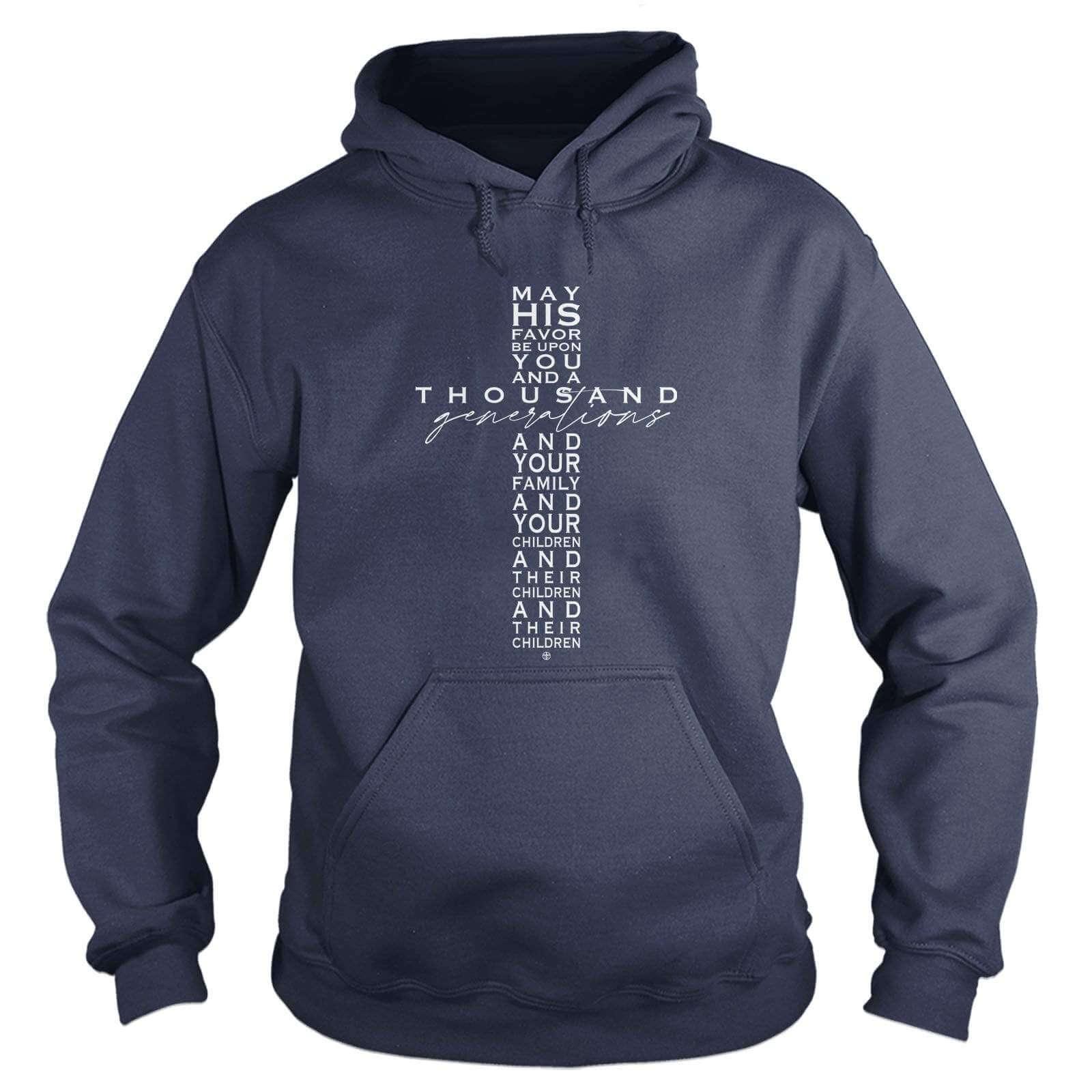 Our True God Apparel Hoodie / Navy / S May His Favor Hoodie