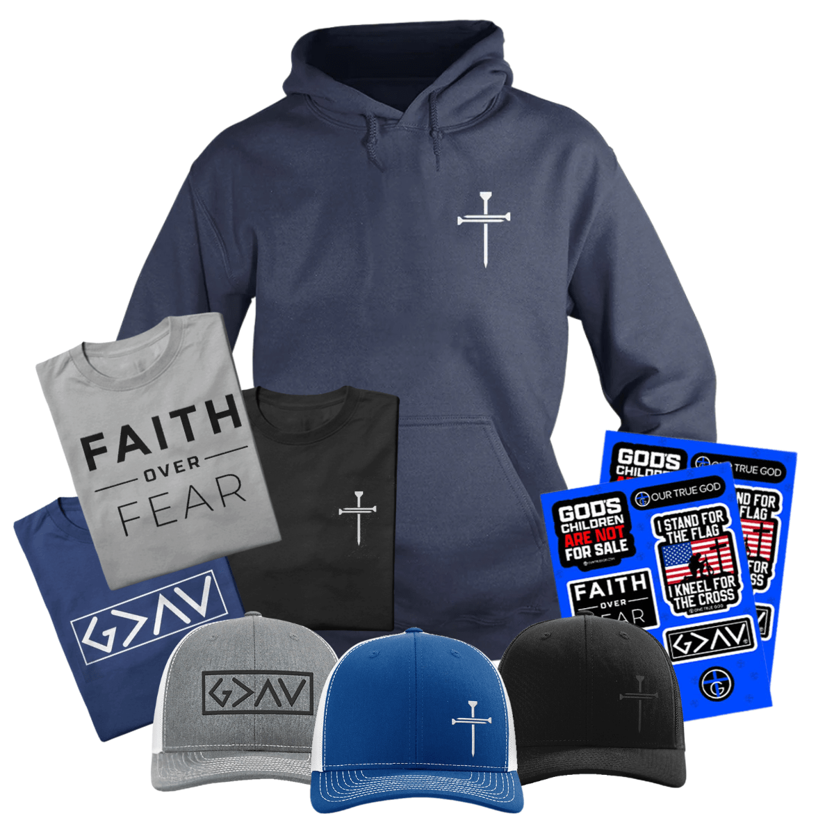 Our True God Apparel Hoodie / Navy / S Ultimate Bundle