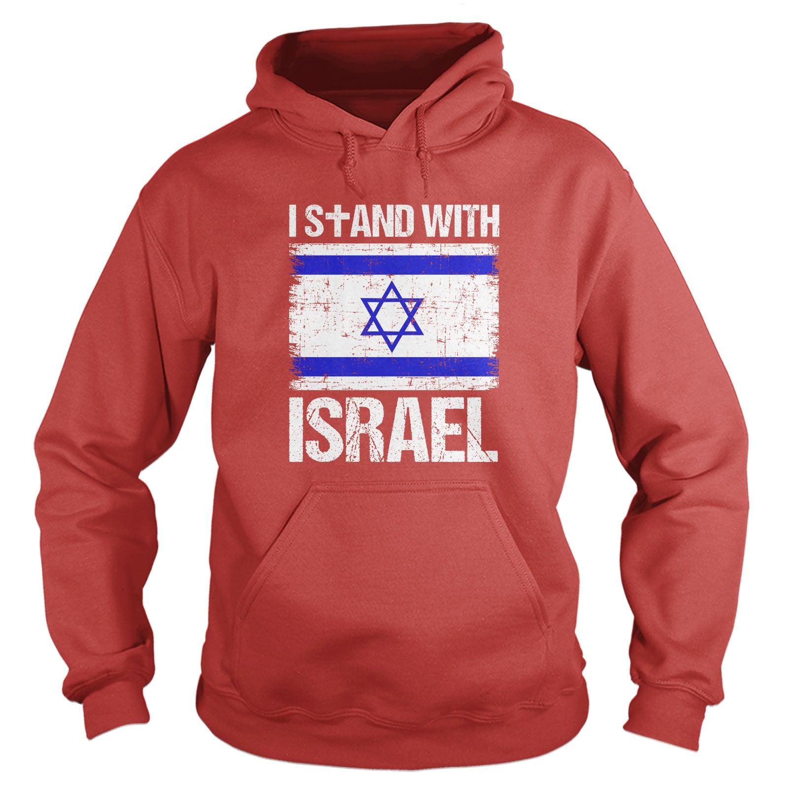 Our True God Apparel Hoodie / Red / S I Stand With Israel