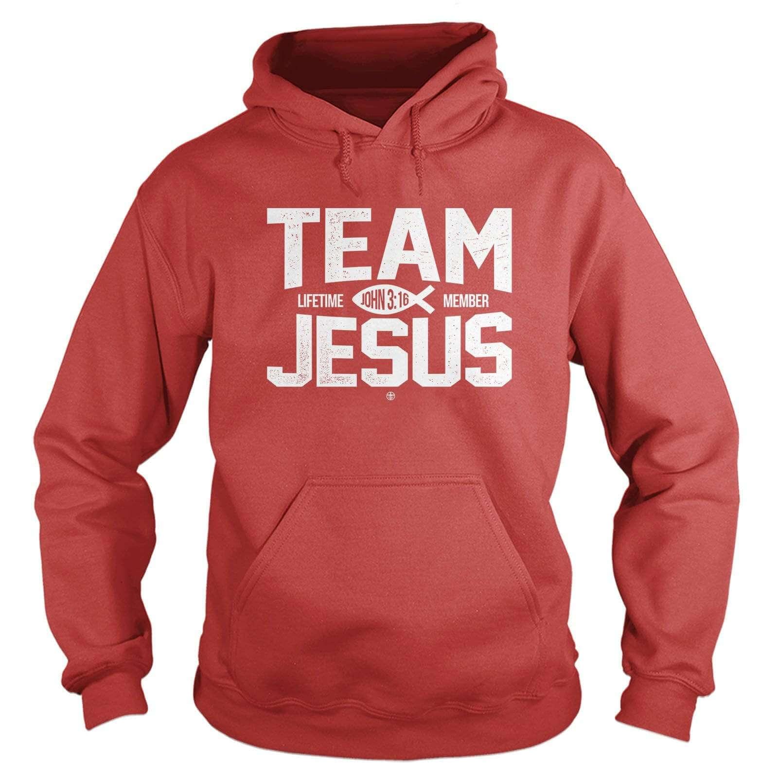 Our True God Apparel Hoodie / Red / S Team Jesus Hoodie