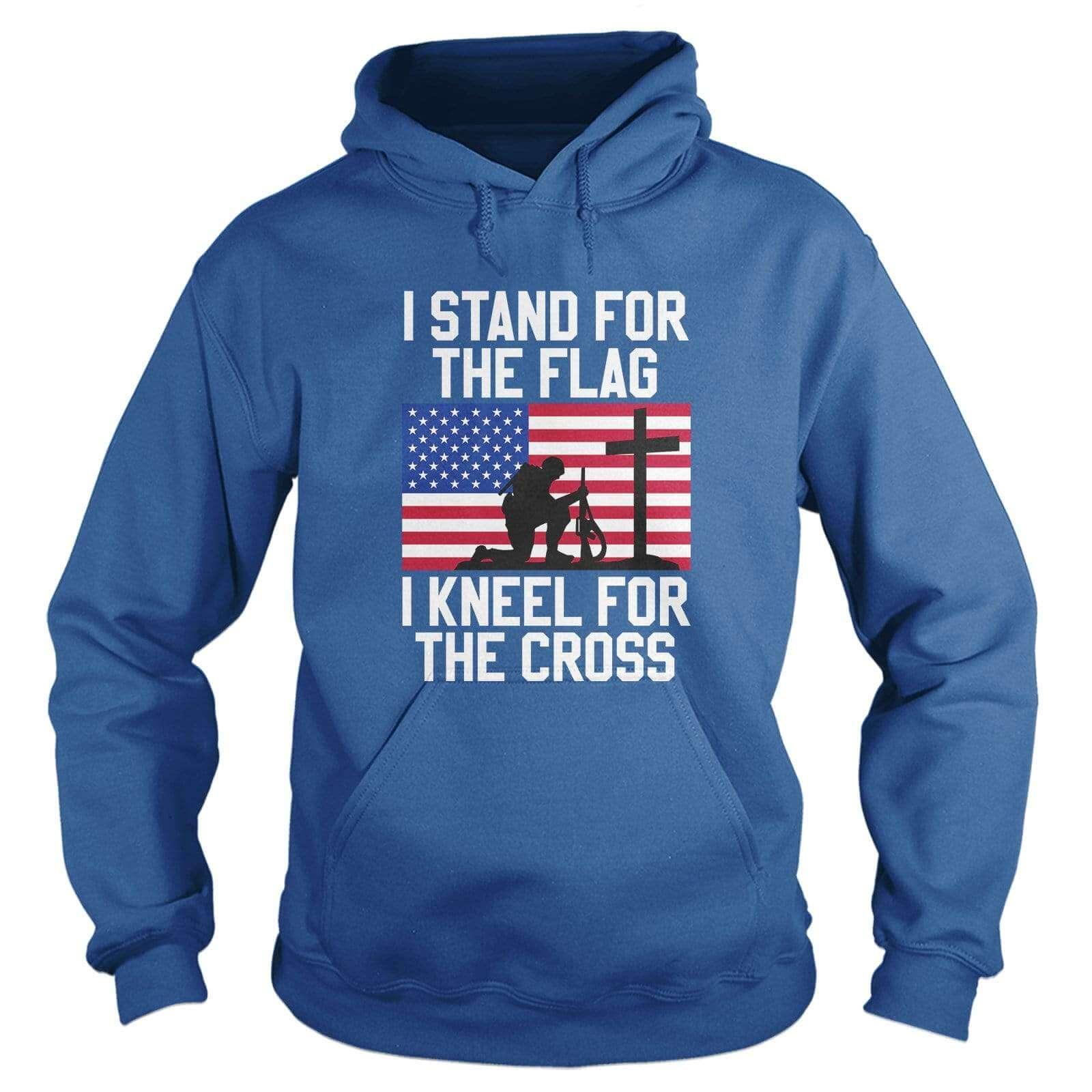 Our True God Apparel Hoodie / Royal Blue / S I Stand for the Flag Hoodie