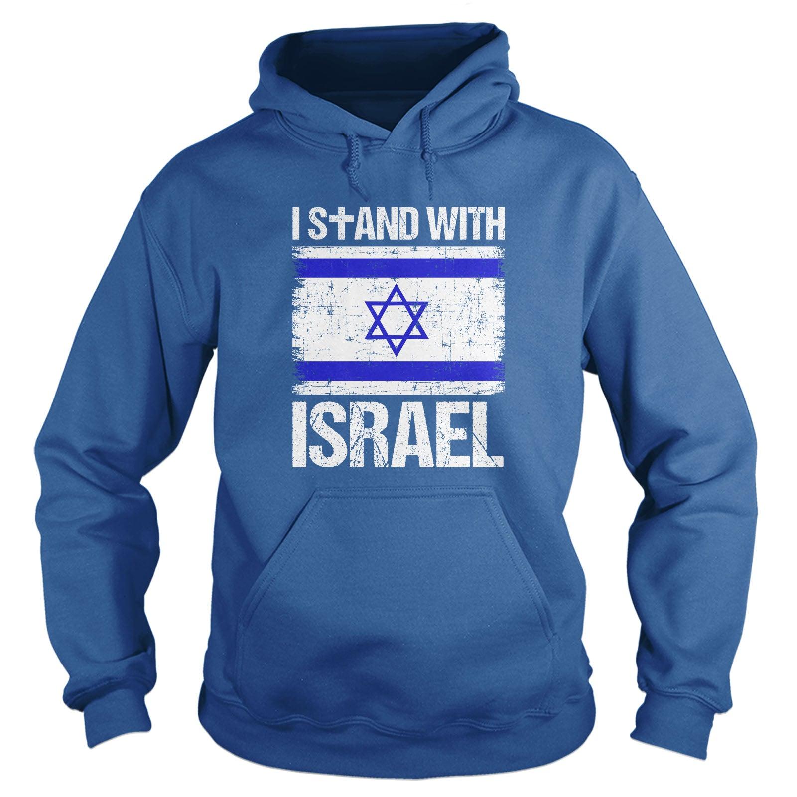 Our True God Apparel Hoodie / Royal Blue / S I Stand With Israel