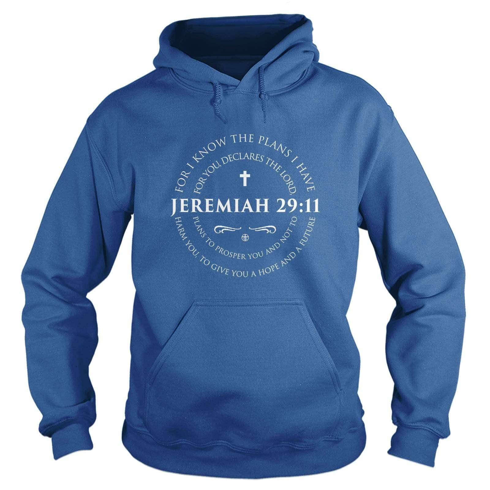 Our True God Apparel Hoodie / Royal Blue / S Jeremiah 29:11 Hoodie