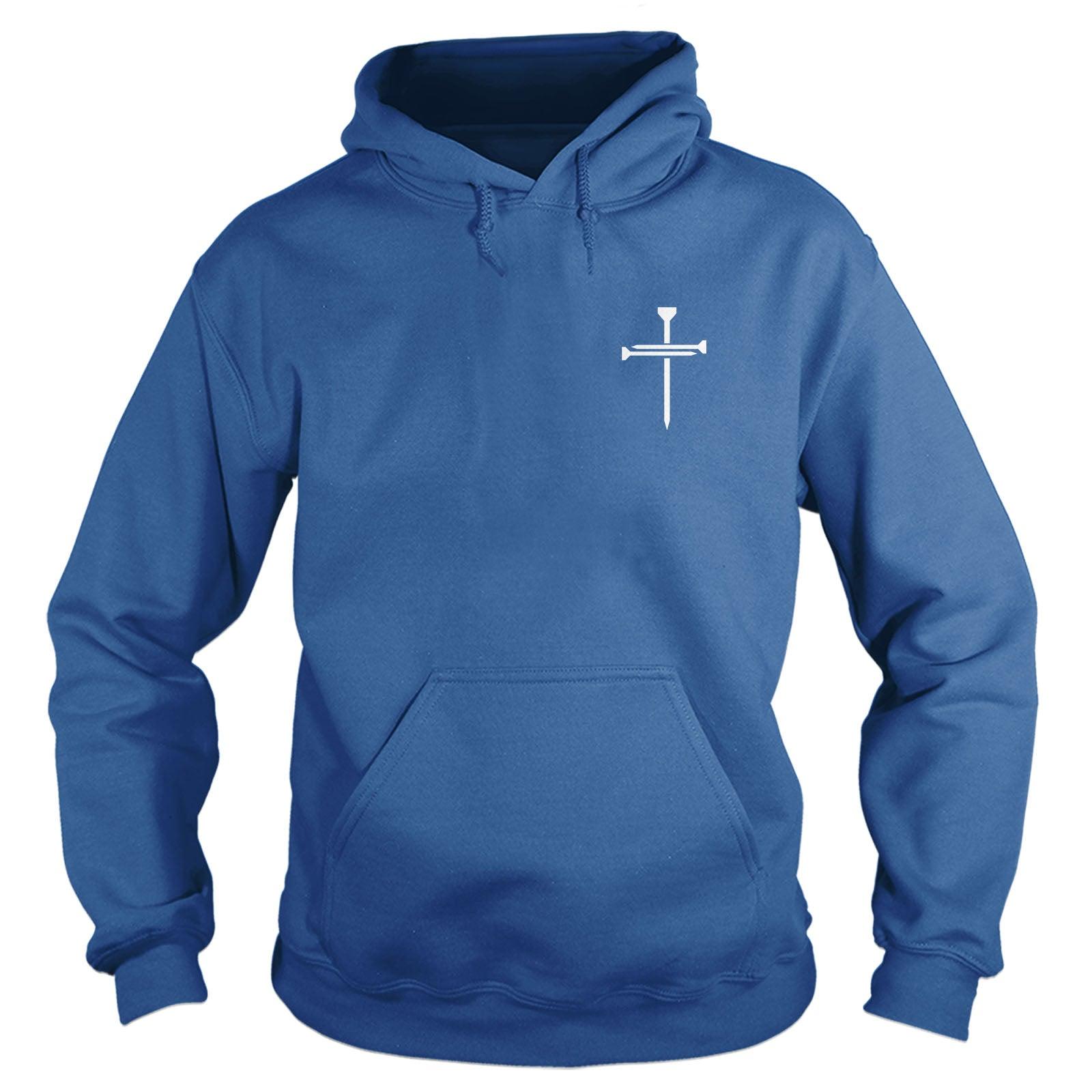 Our True God Apparel Hoodie / Royal Blue / S Nail Cross Left Chest Hoodie