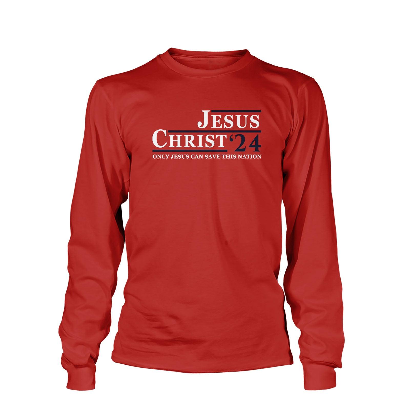 Our True God Apparel Long Sleeves / Red / S Jesus Christ'24 Long Sleeve T-Shirt