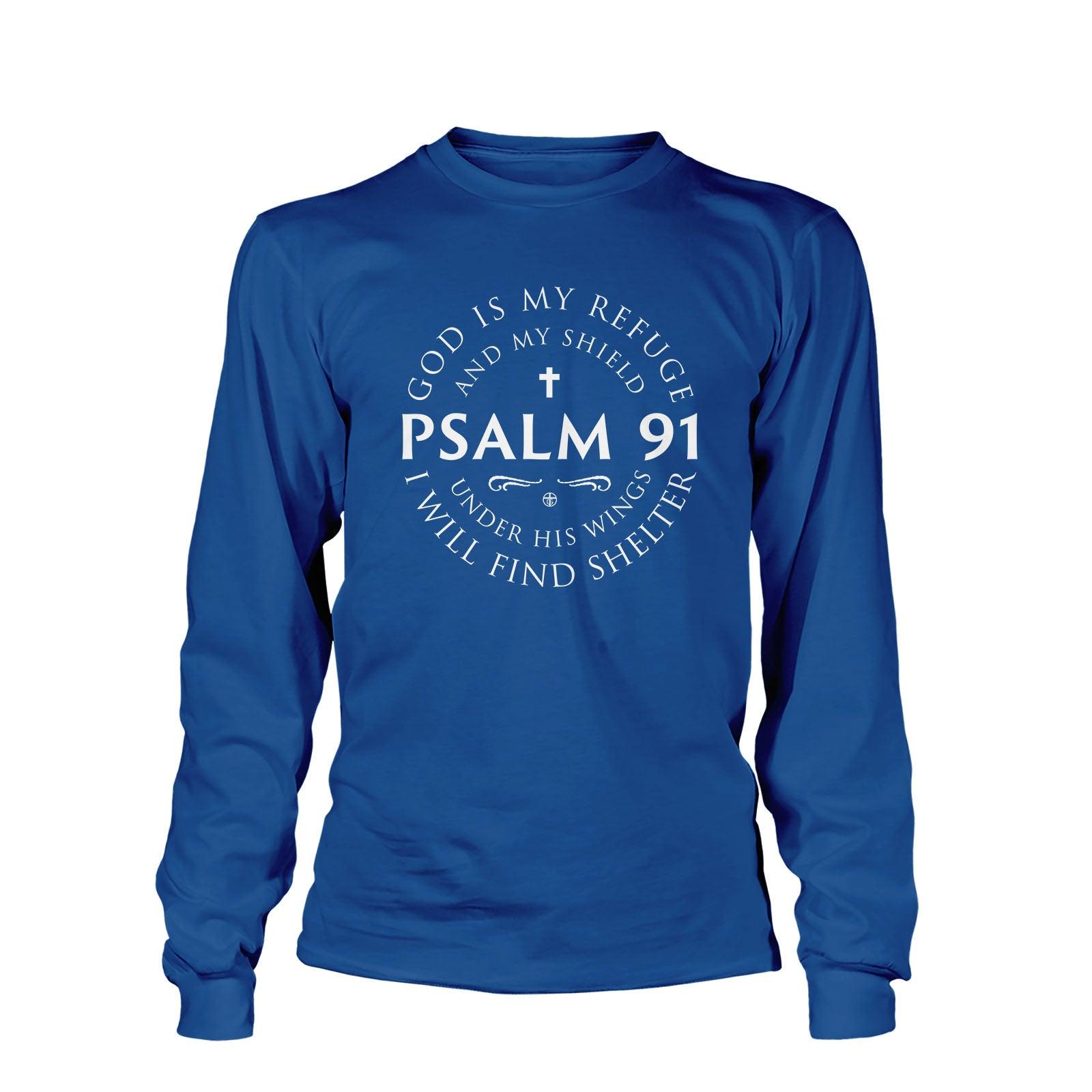 Our True God Apparel Long Sleeves / Royal Blue / S Psalm 91 Long Sleeve T-Shirt