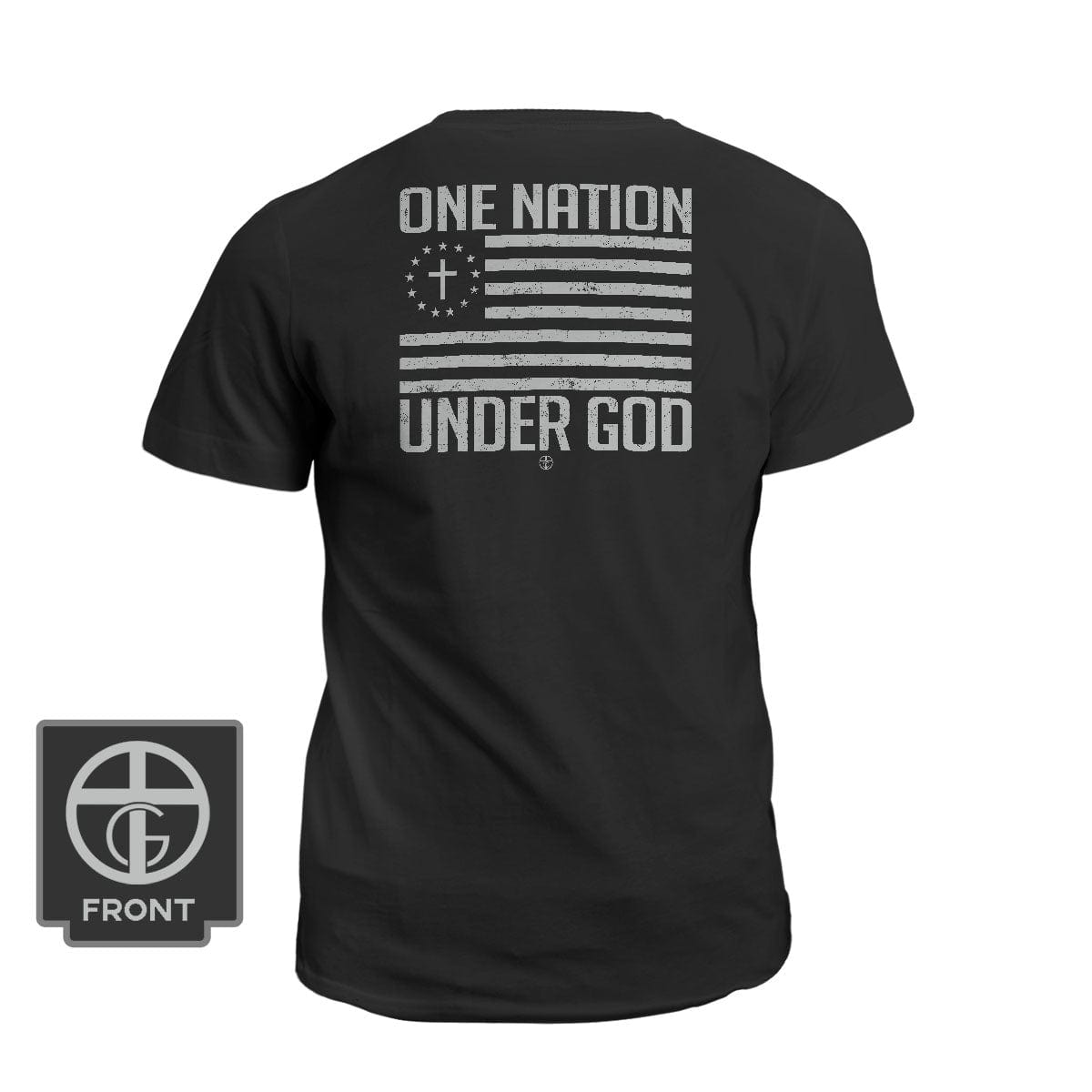 Our True God Apparel T-Shirt / Black / S One Nation Under God DBD Edition (Back Print)