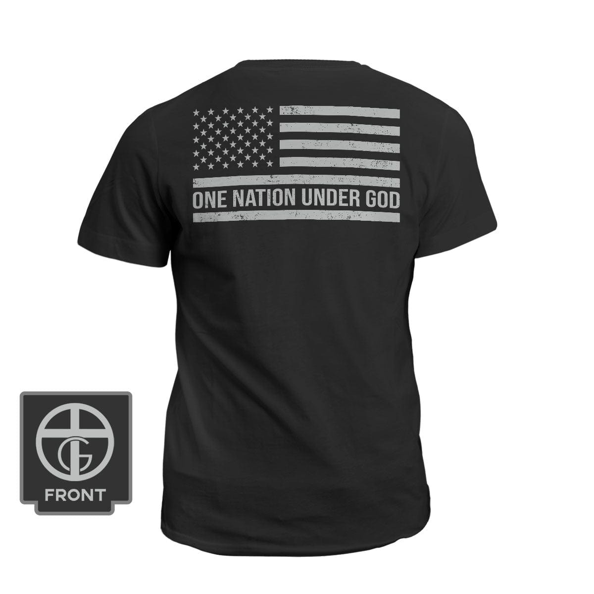 Our True God Apparel T-Shirt / Black / S One Nation Under God Flag DBD Edition (Back Print)