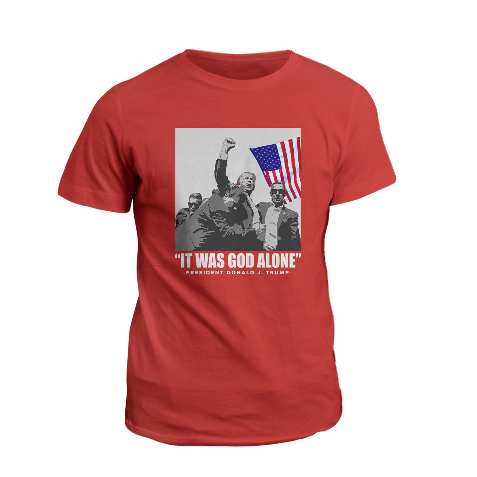 Our True God Apparel T-Shirt / Red / S It Was God Alone