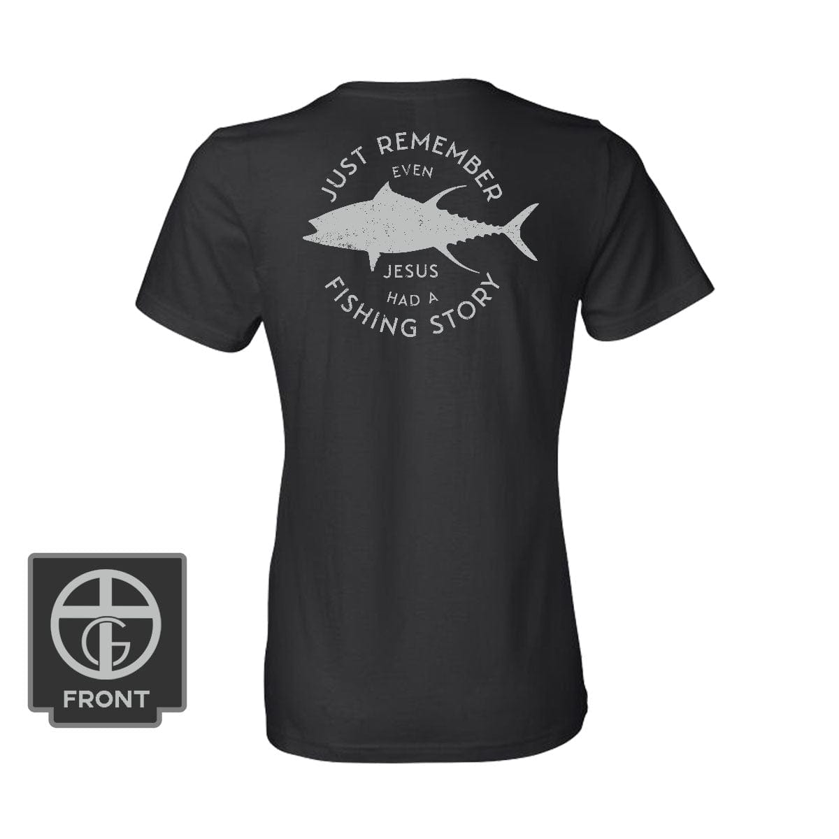 Our True God Apparel Women's Shirt / Black / S Jesus Had A Fishing Story DBD Edition (Back Print)