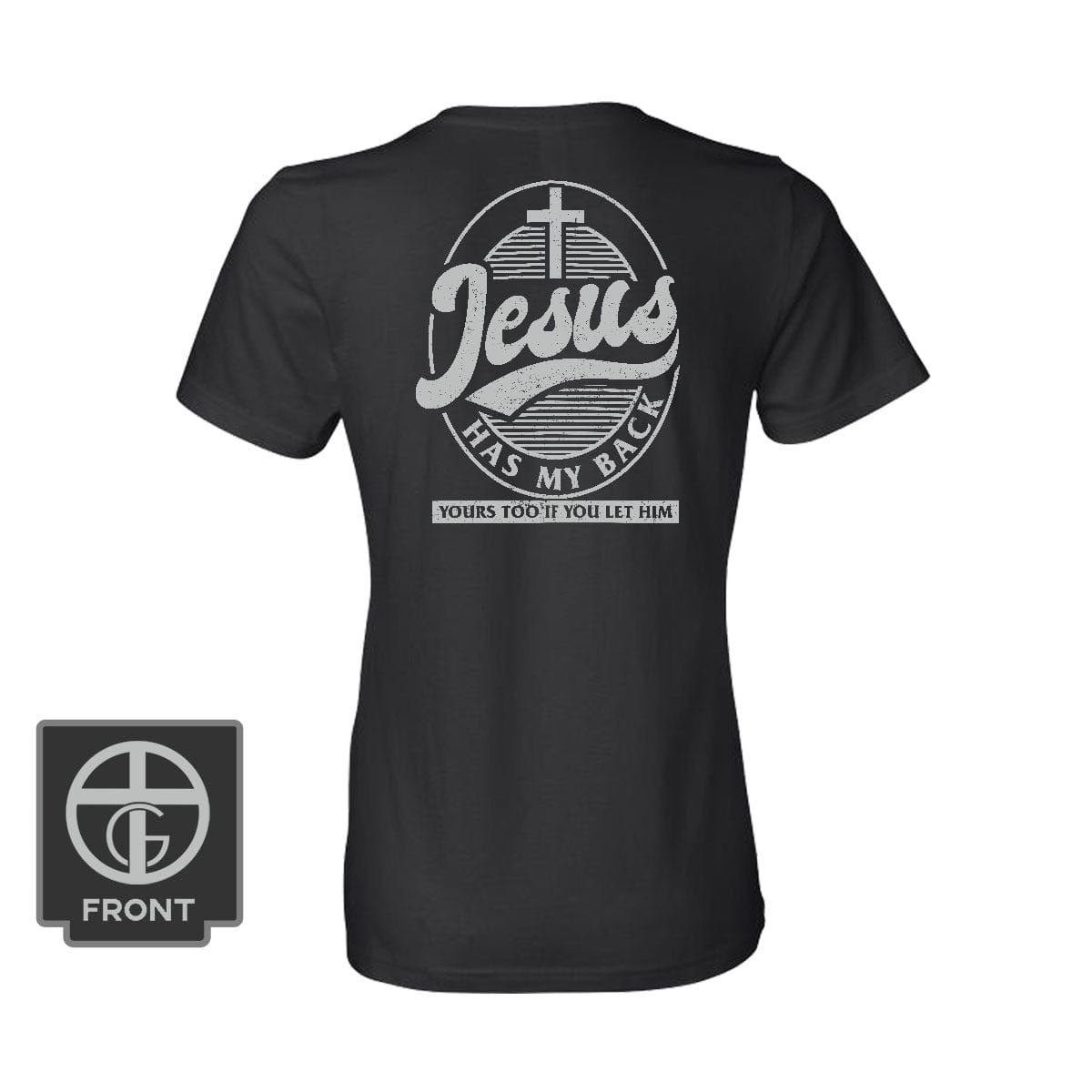 Our True God Apparel Women's Shirt / Black / S Jesus Has My Back DBD Edition (Back Print)