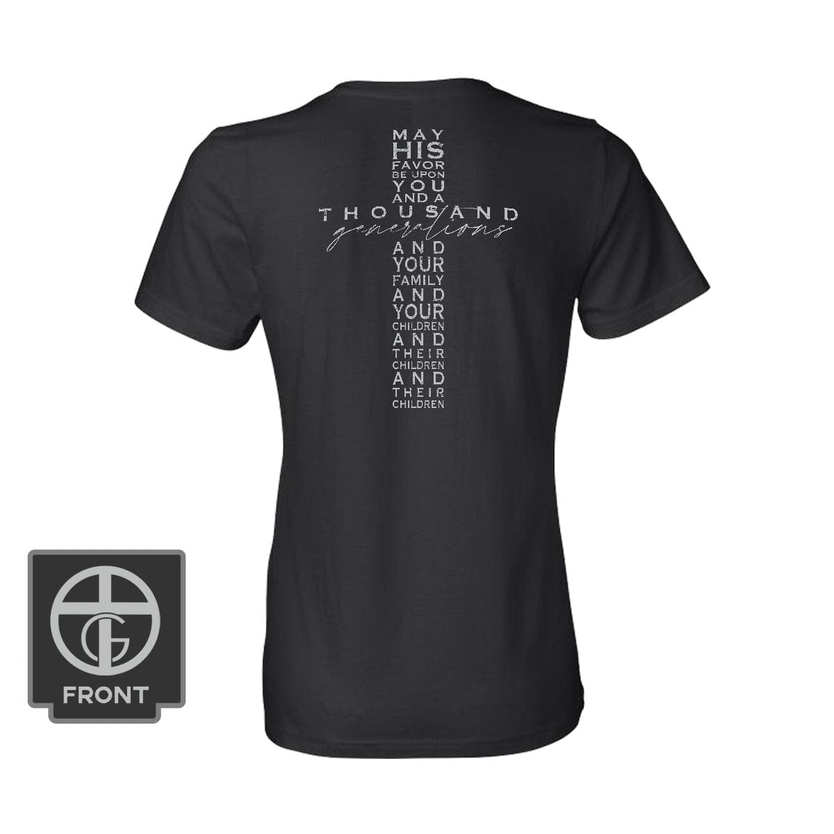 Our True God Apparel Women's Shirt / Black / S May His Favor Be Upon You DBD Edition (Back Print)