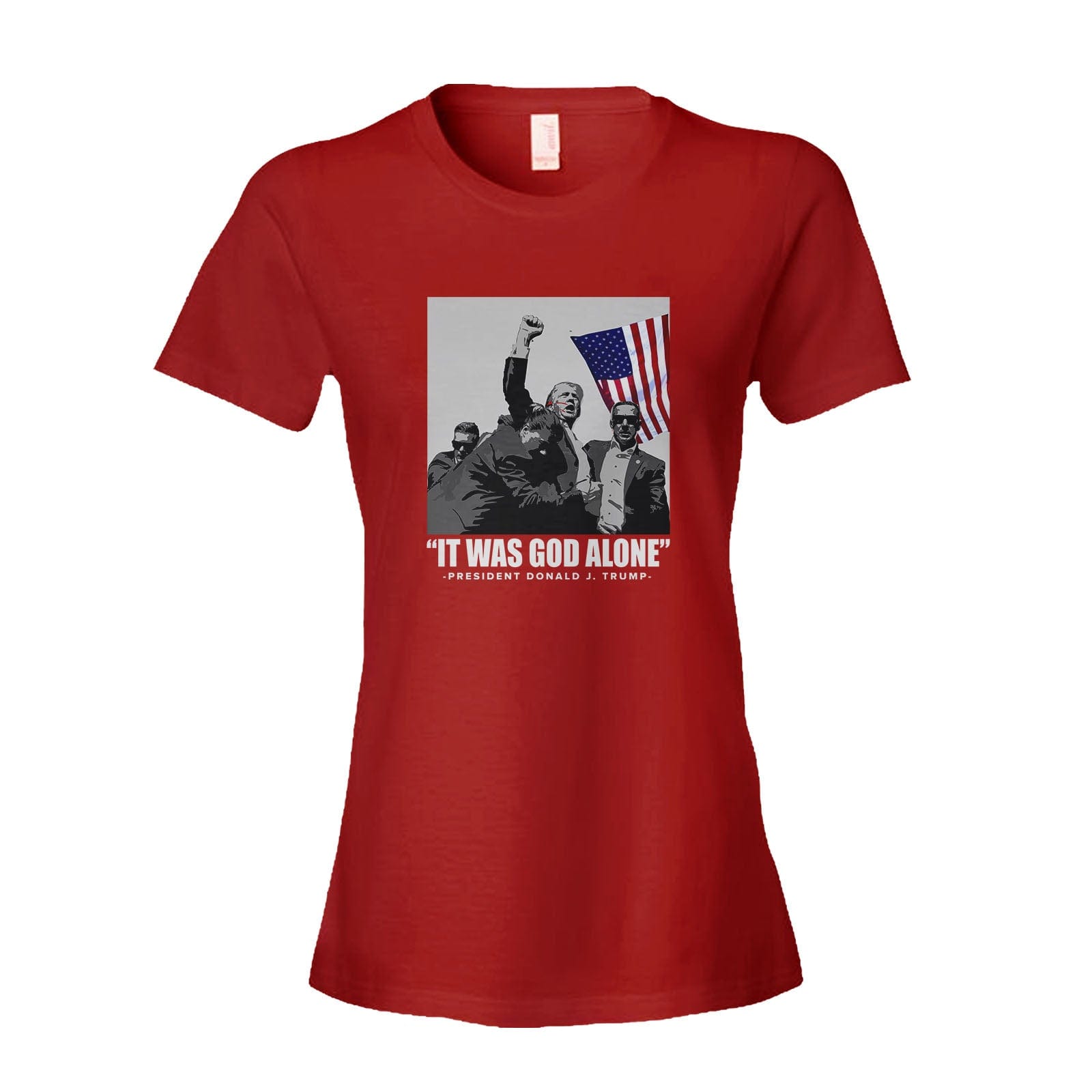 Our True God Apparel Women's Shirt / Red / S It Was God Alone