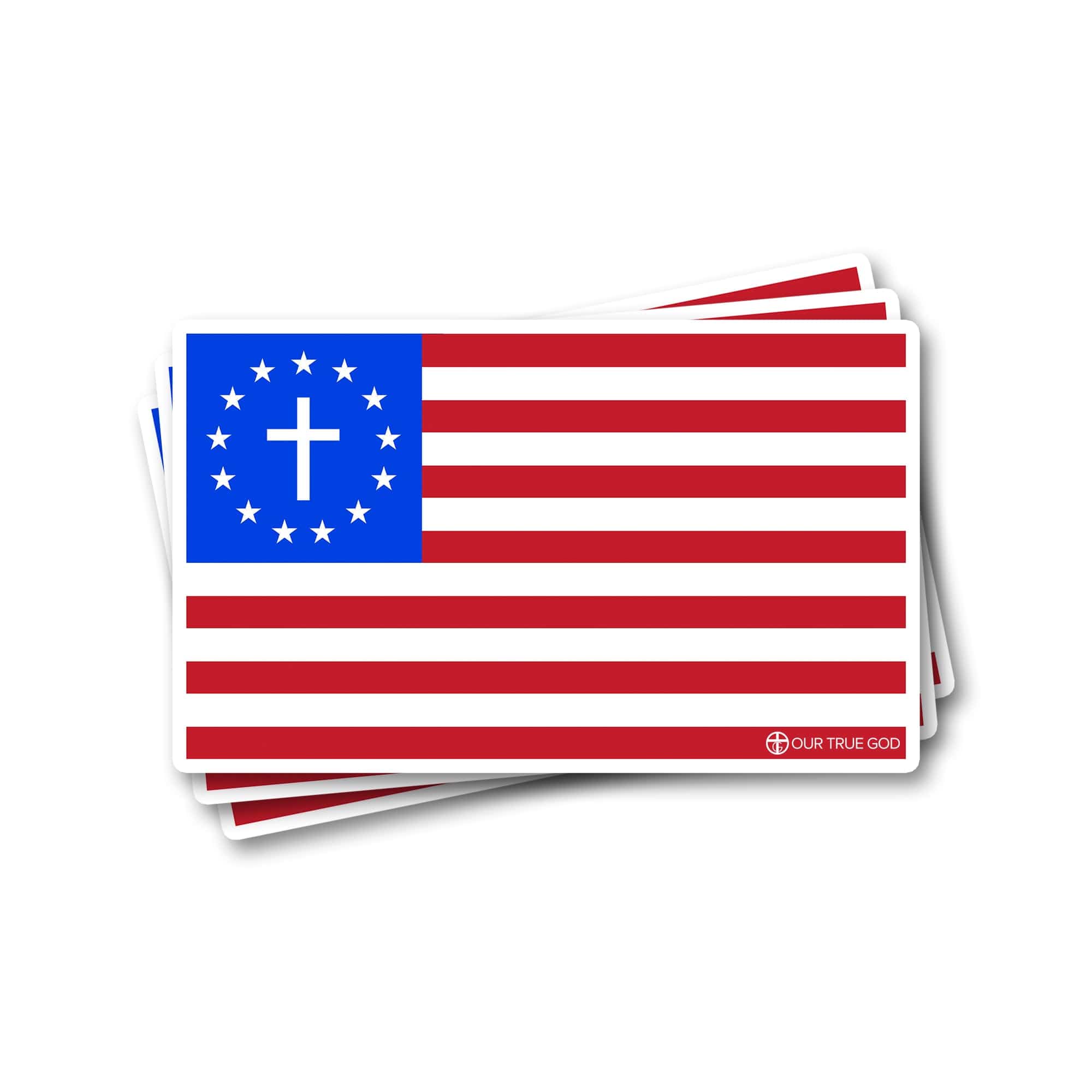 Our True God Decal One Nation Under God Flag Decals