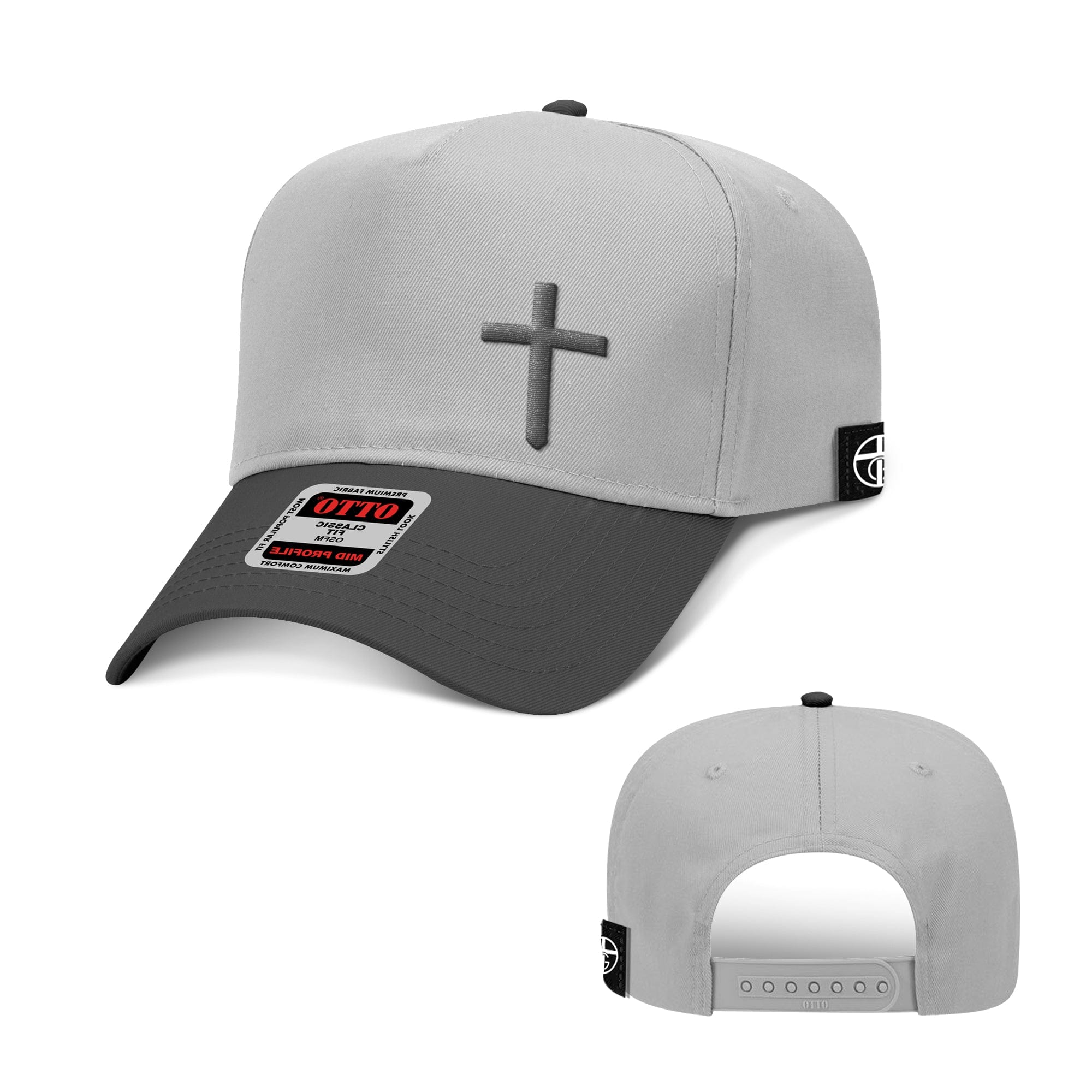 Our True God Hat Baseball / Black and Grey / One Size Cross Lower Left Baseball Hats