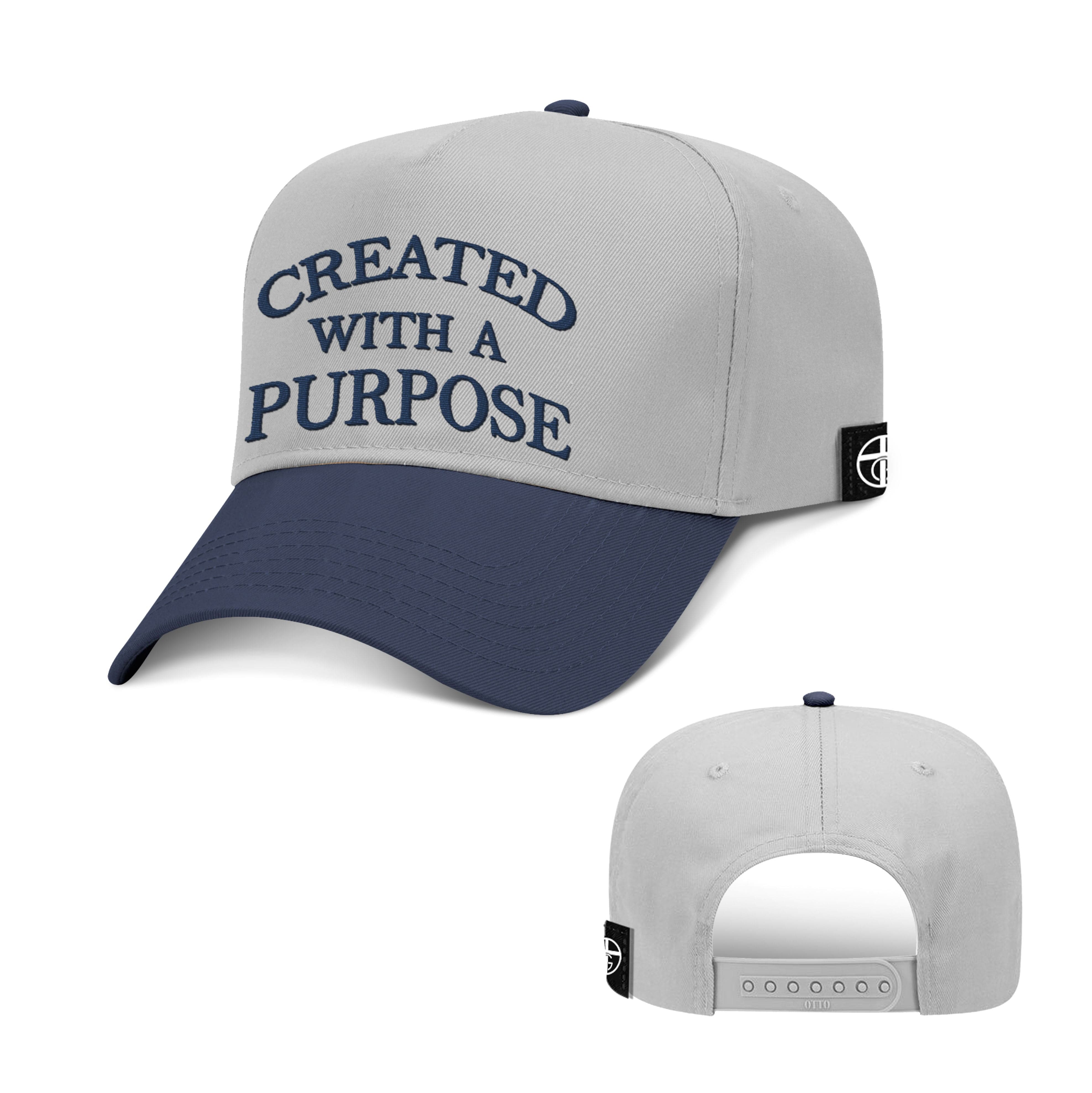 Our True God Hat Baseball / Navy and Grey / One Size Created With A Purpose Baseball Hats