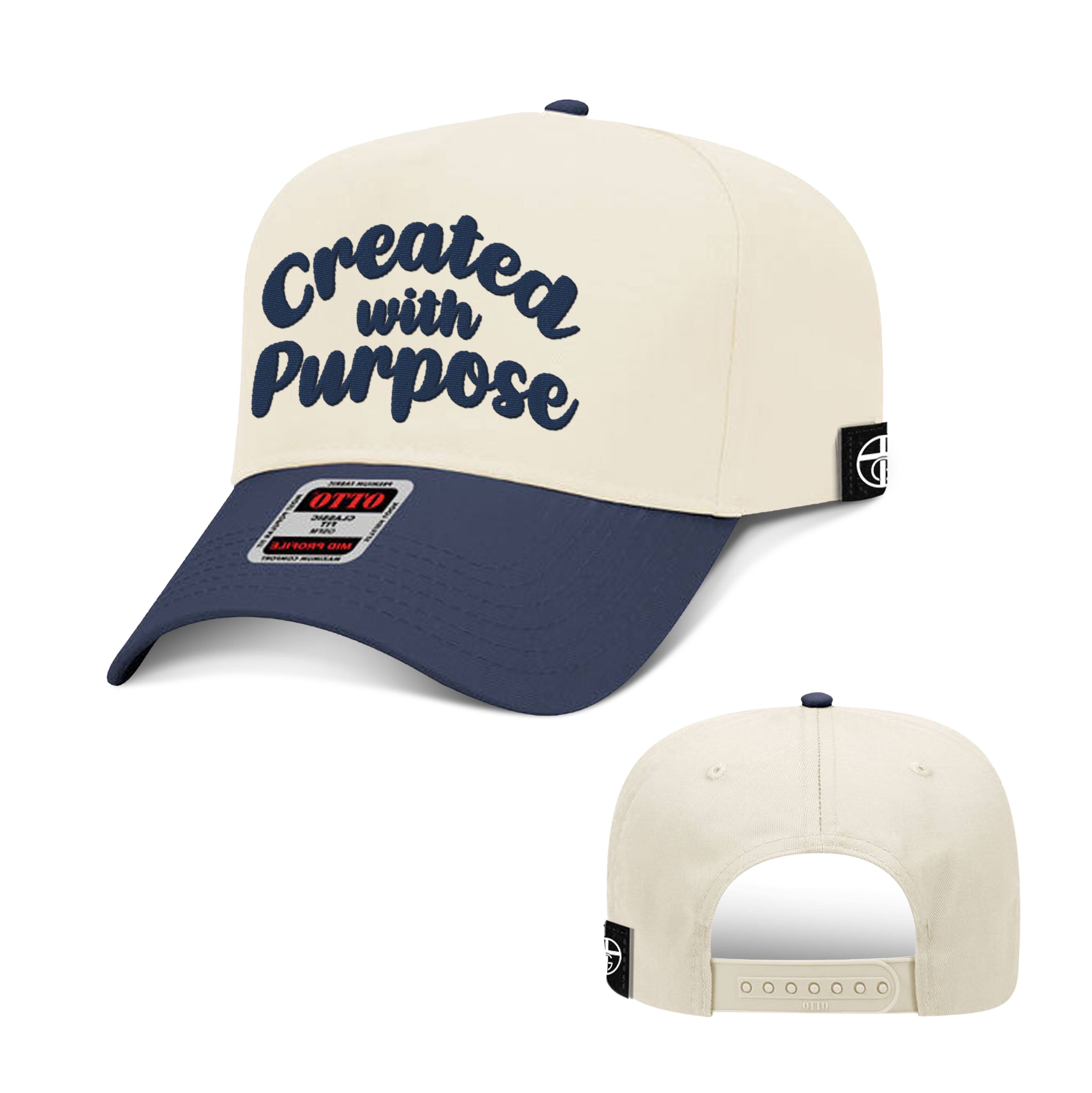 Our True God Hat Baseball / Navy and Natural / One Size Created with Purpose Baseball Hats