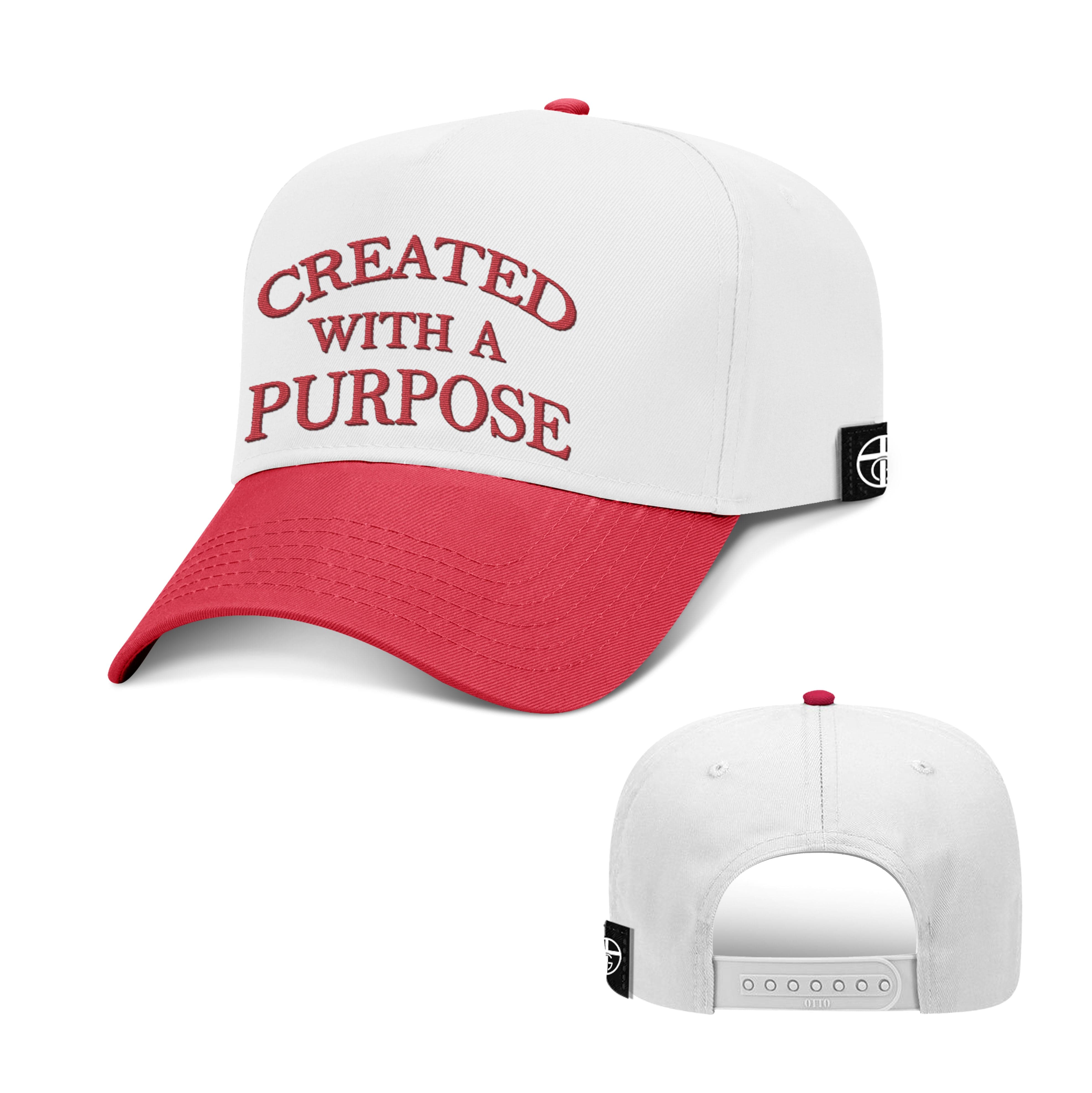 Our True God Hat Baseball / Red and White / One Size Created With A Purpose Baseball Hats