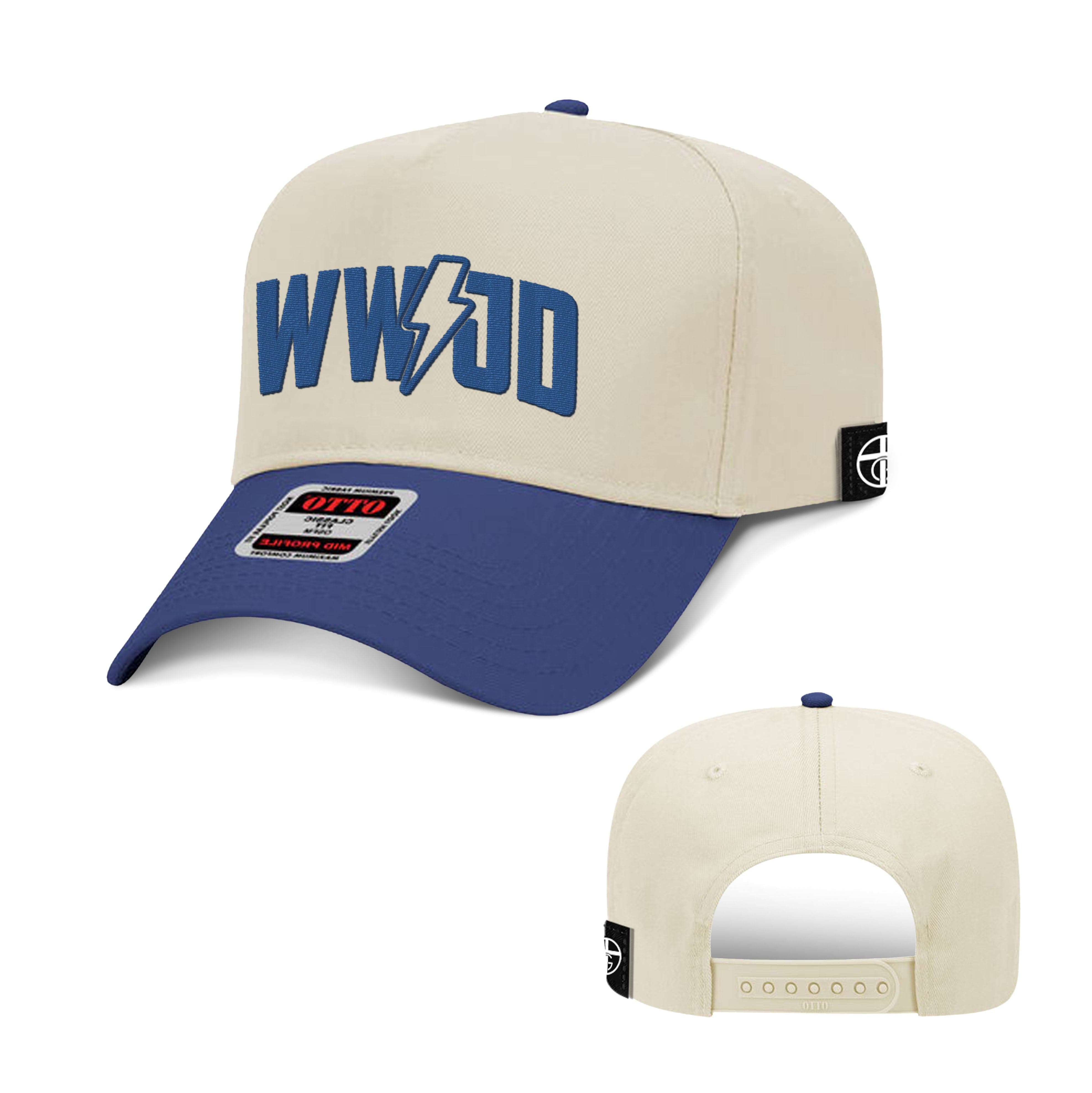 Our True God Hat Baseball / Royal Blue and Natural / One Size WWJD Baseball Hats