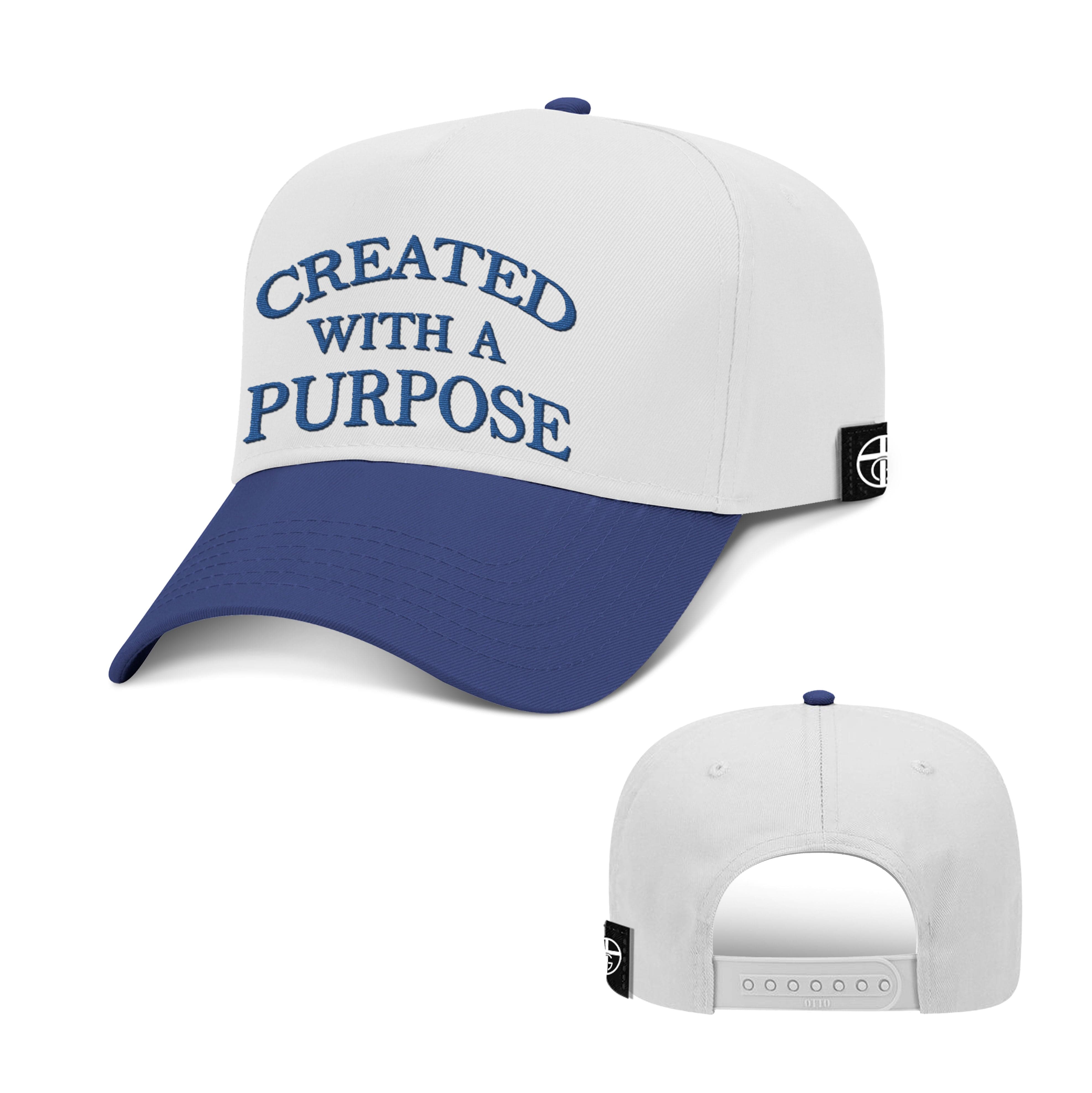 Our True God Hat Baseball / Royal Blue and White / One Size Created With A Purpose Baseball Hats