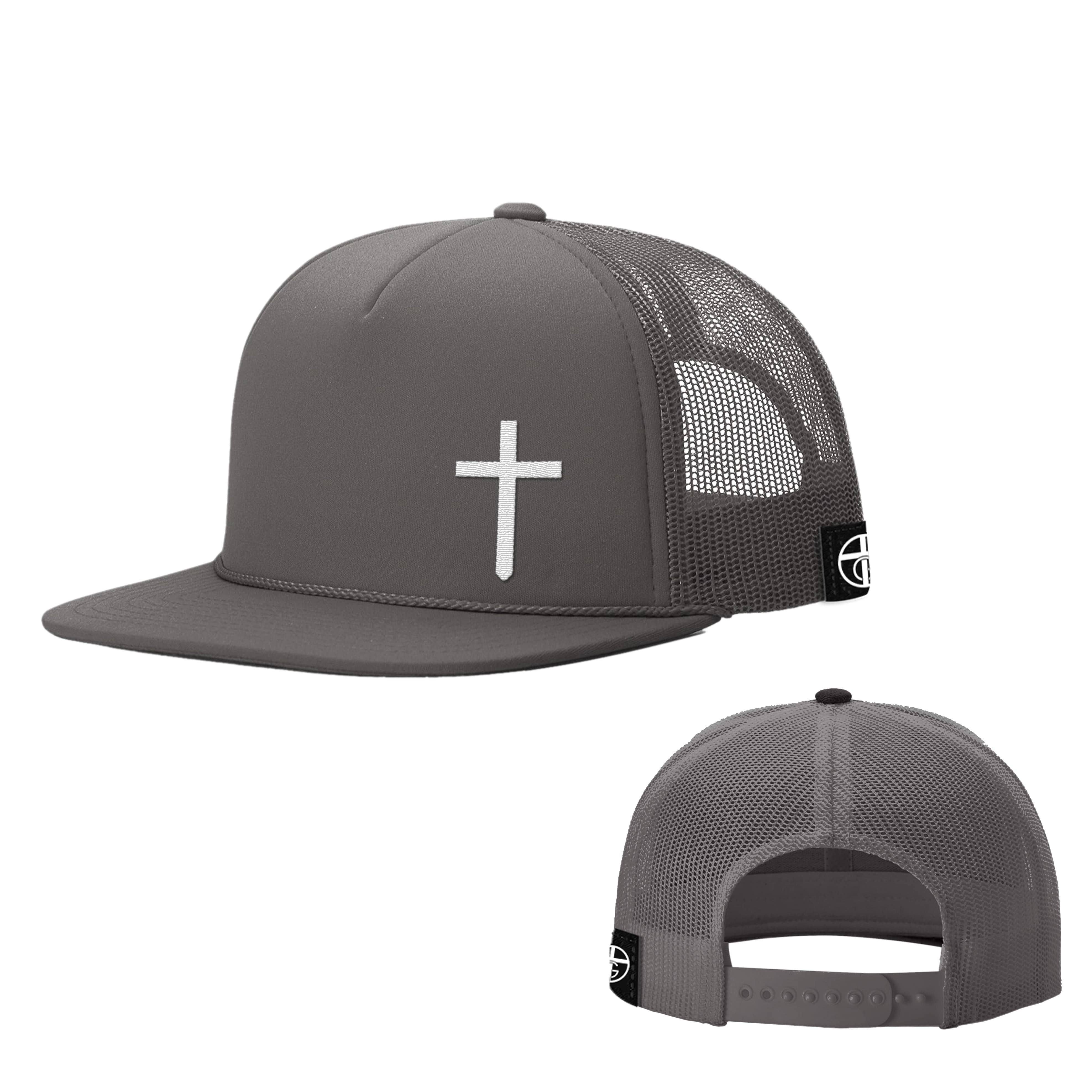 Our True God Hat Charcoal / One Size Cross Lower Left Foam Trucker Hats