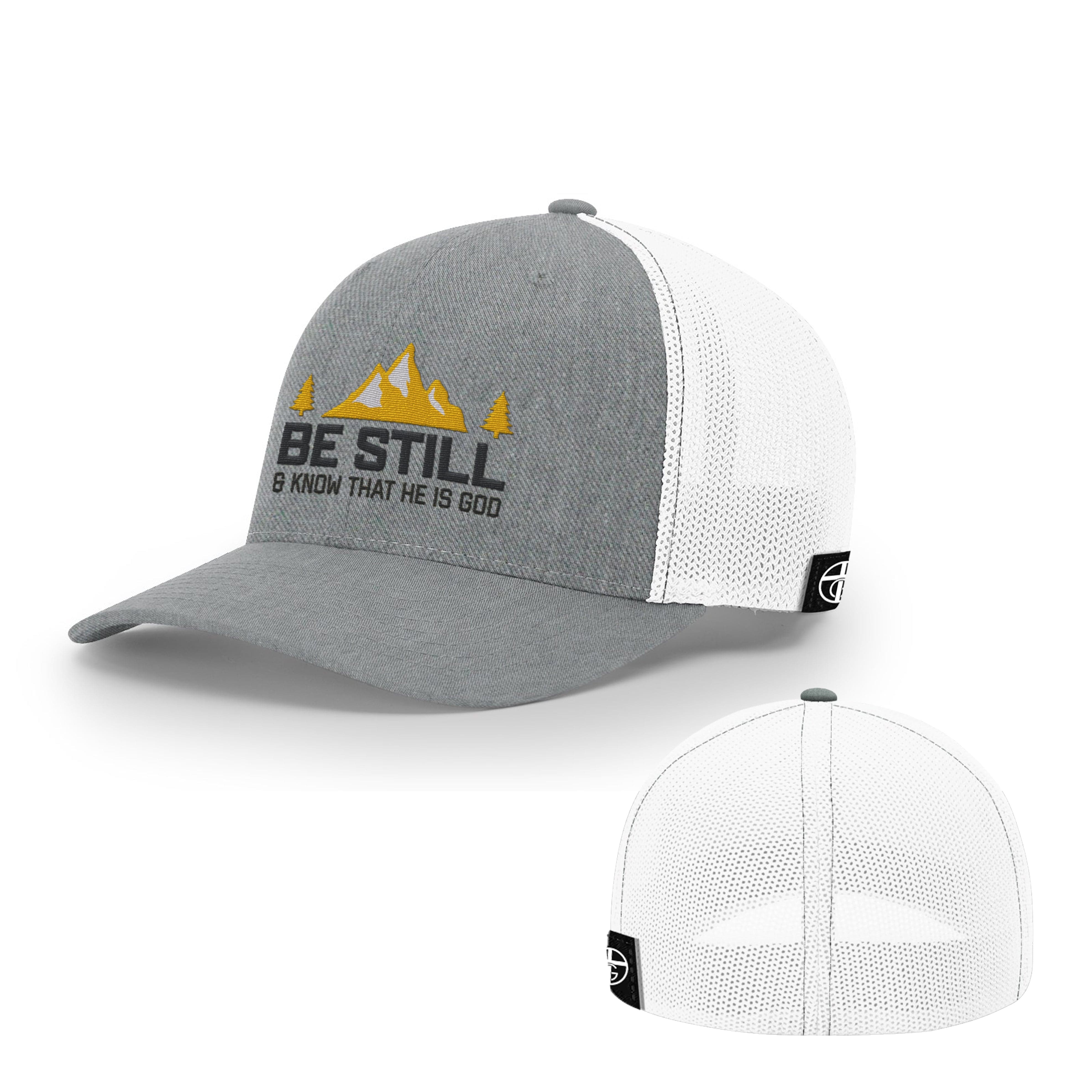 Our True God Hat Flexfit / Heather and White / S/M Be Still And Know That He Is God Hats