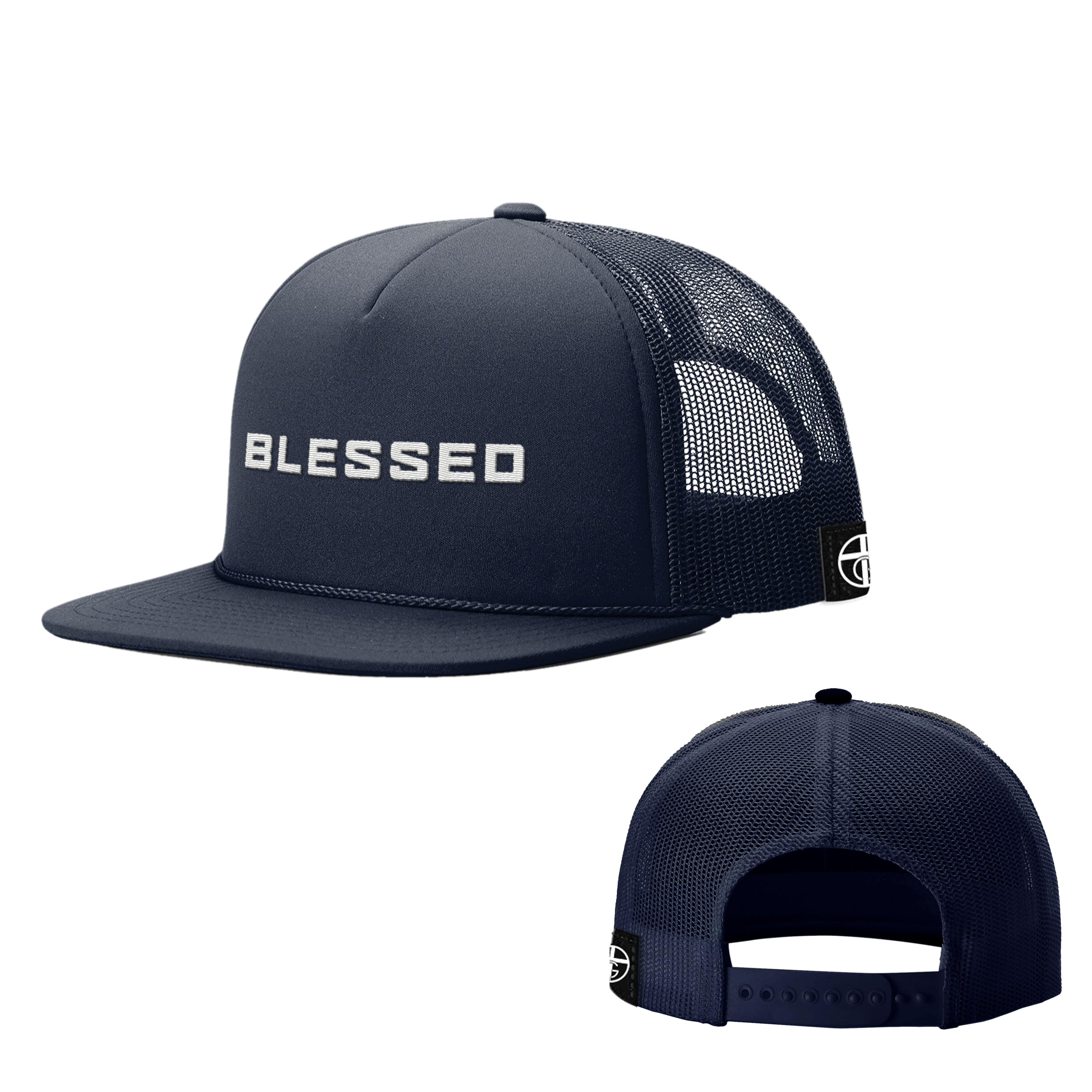 Our True God Hat Navy / One Size Blessed Foam Trucker Hats