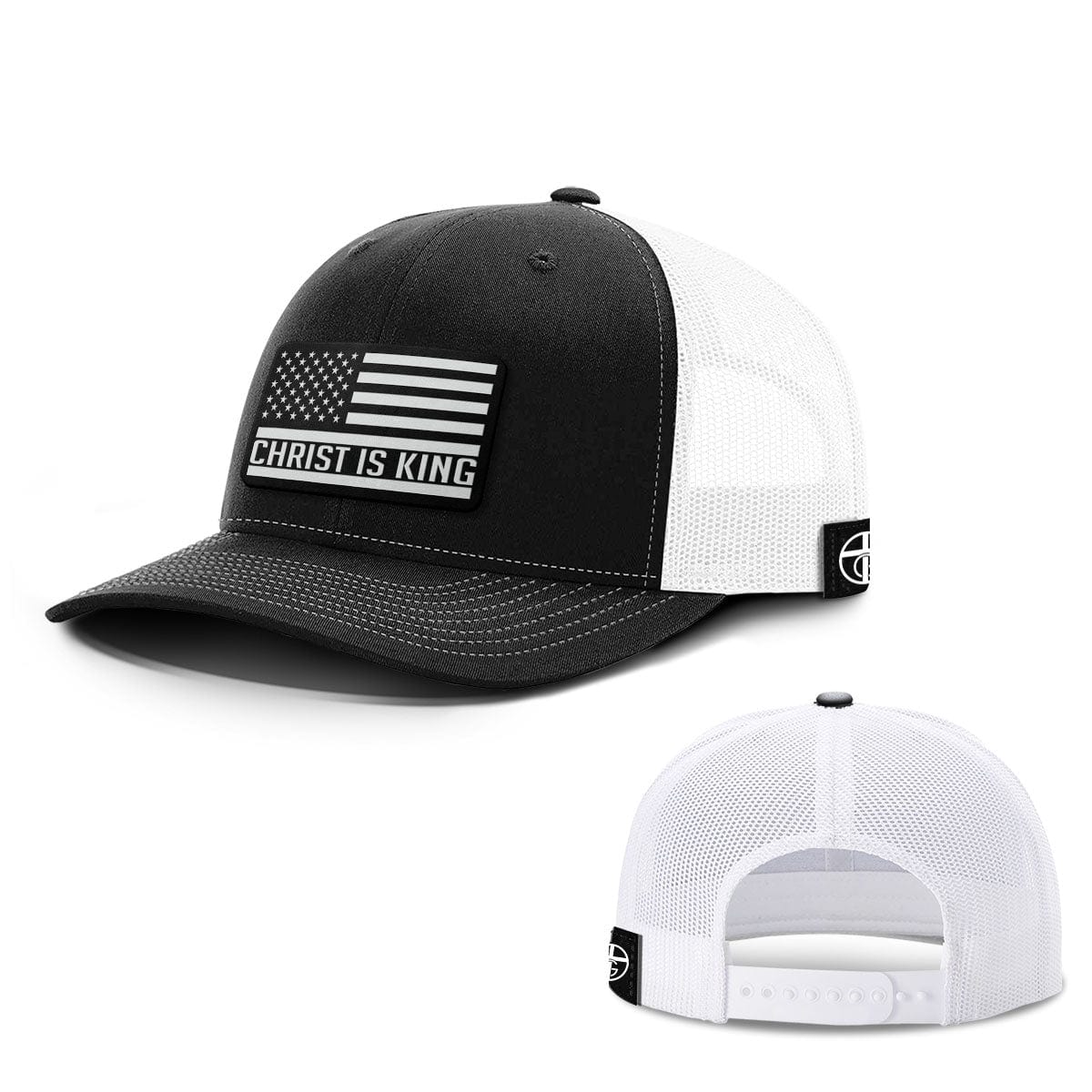 Our True God Hat Snapback / Black and White / One Size Christ Is King DBD Edition Patch Hats