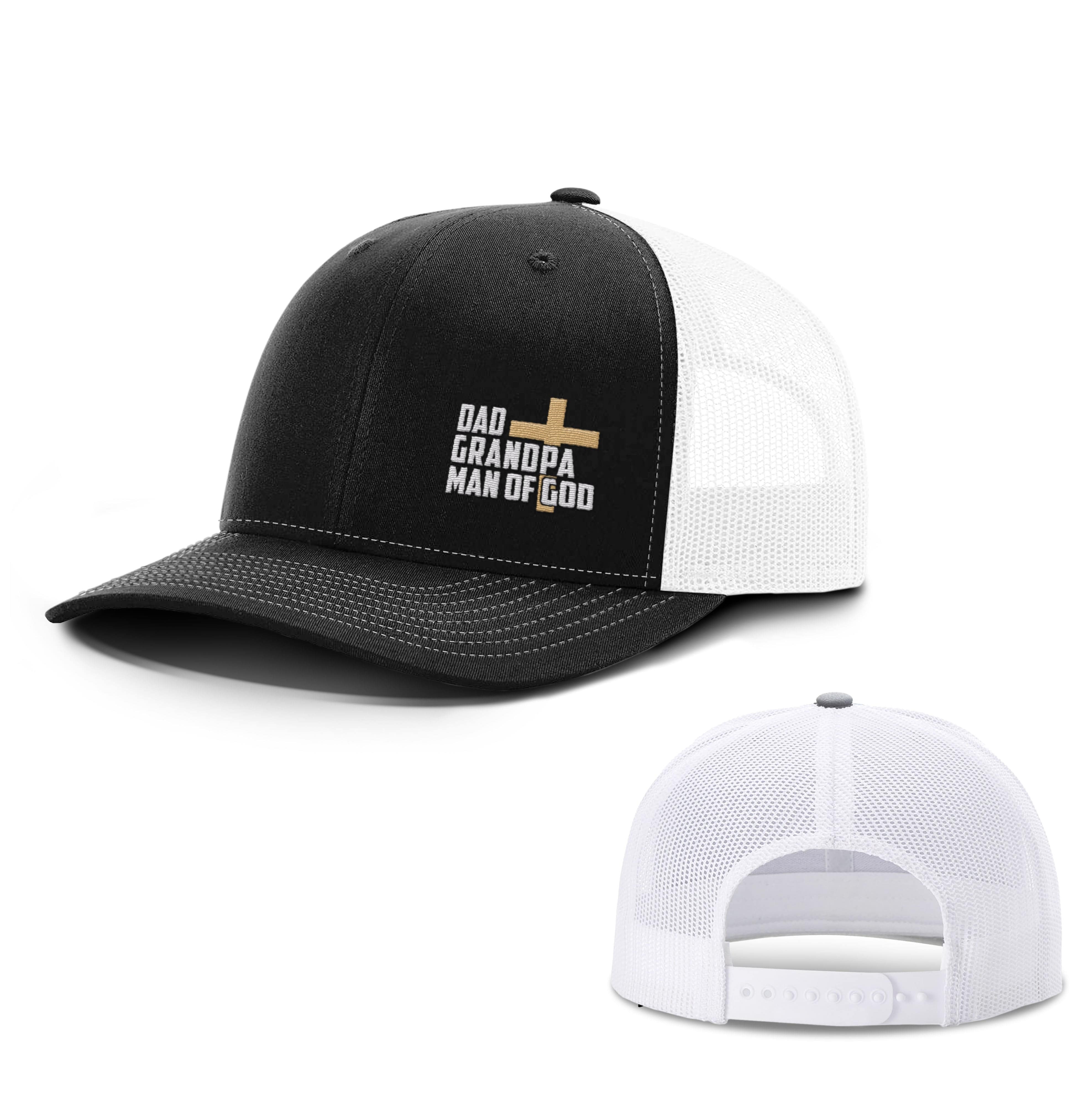 Our True God Hat Snapback / Black and White / One Size Dad, Grandpa, Man of God Hats