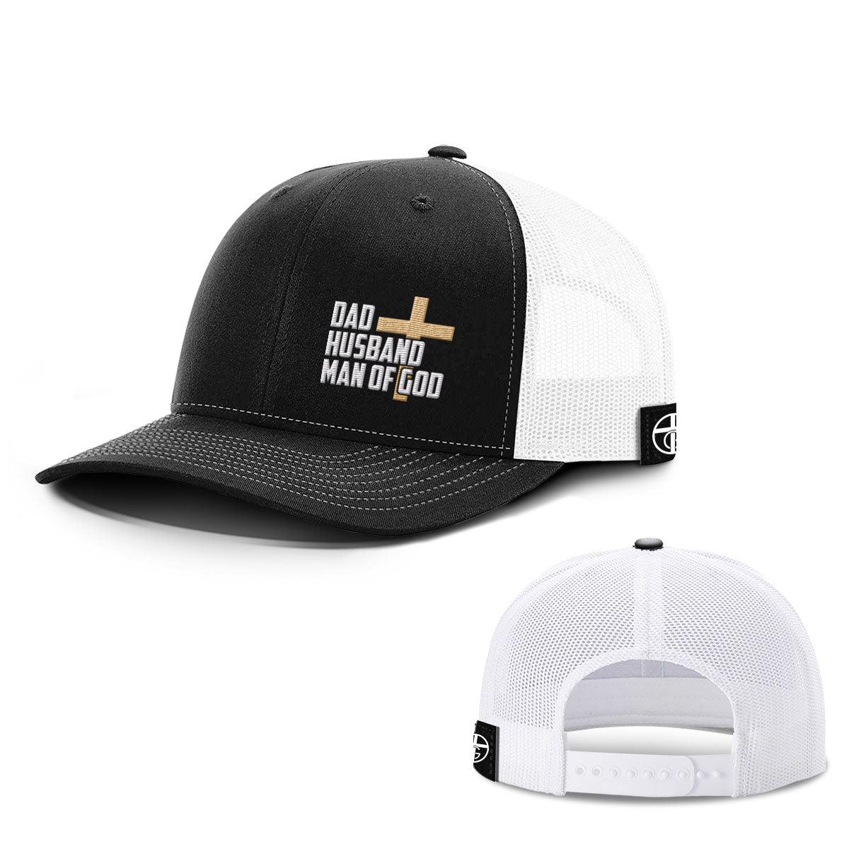 Our True God Hat Snapback / Black and White / One Size Dad, Husband, Man of God Hats