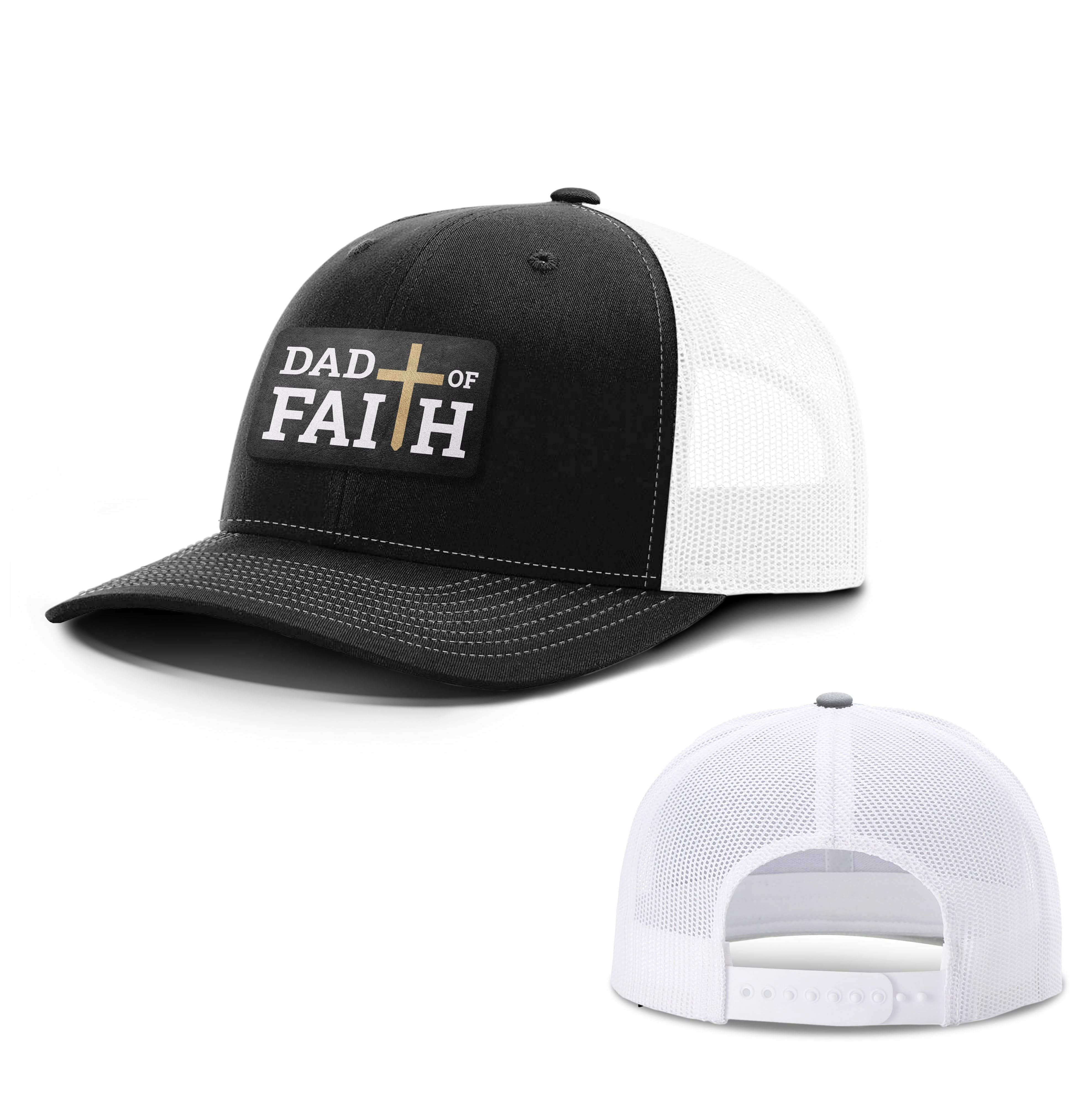 Our True God Hat Snapback / Black and White / One Size Dad Of Faith Patch Hats