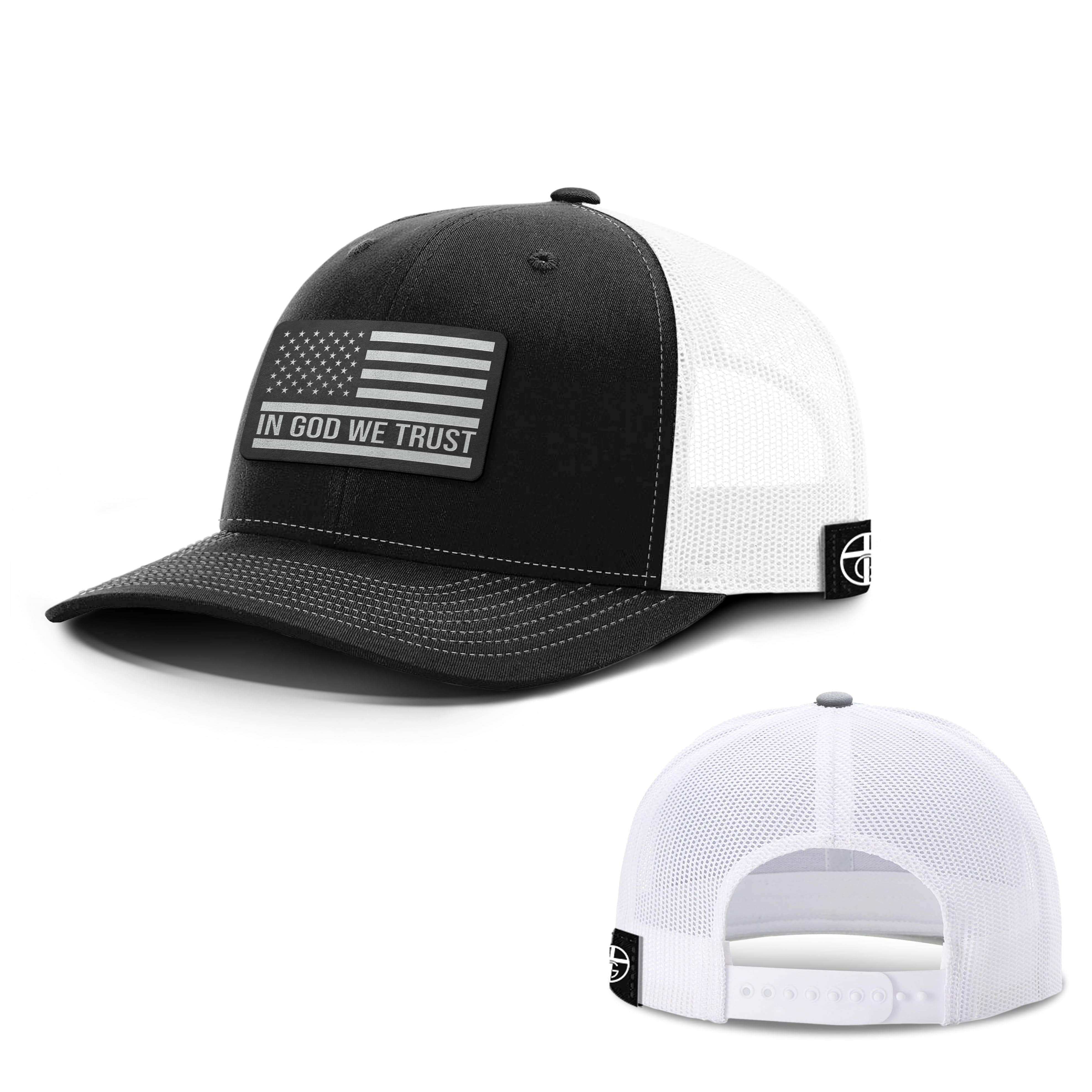 Our True God Hat Snapback / Black and White / One Size In God We Trust Flag DBD Edition Patch Hats