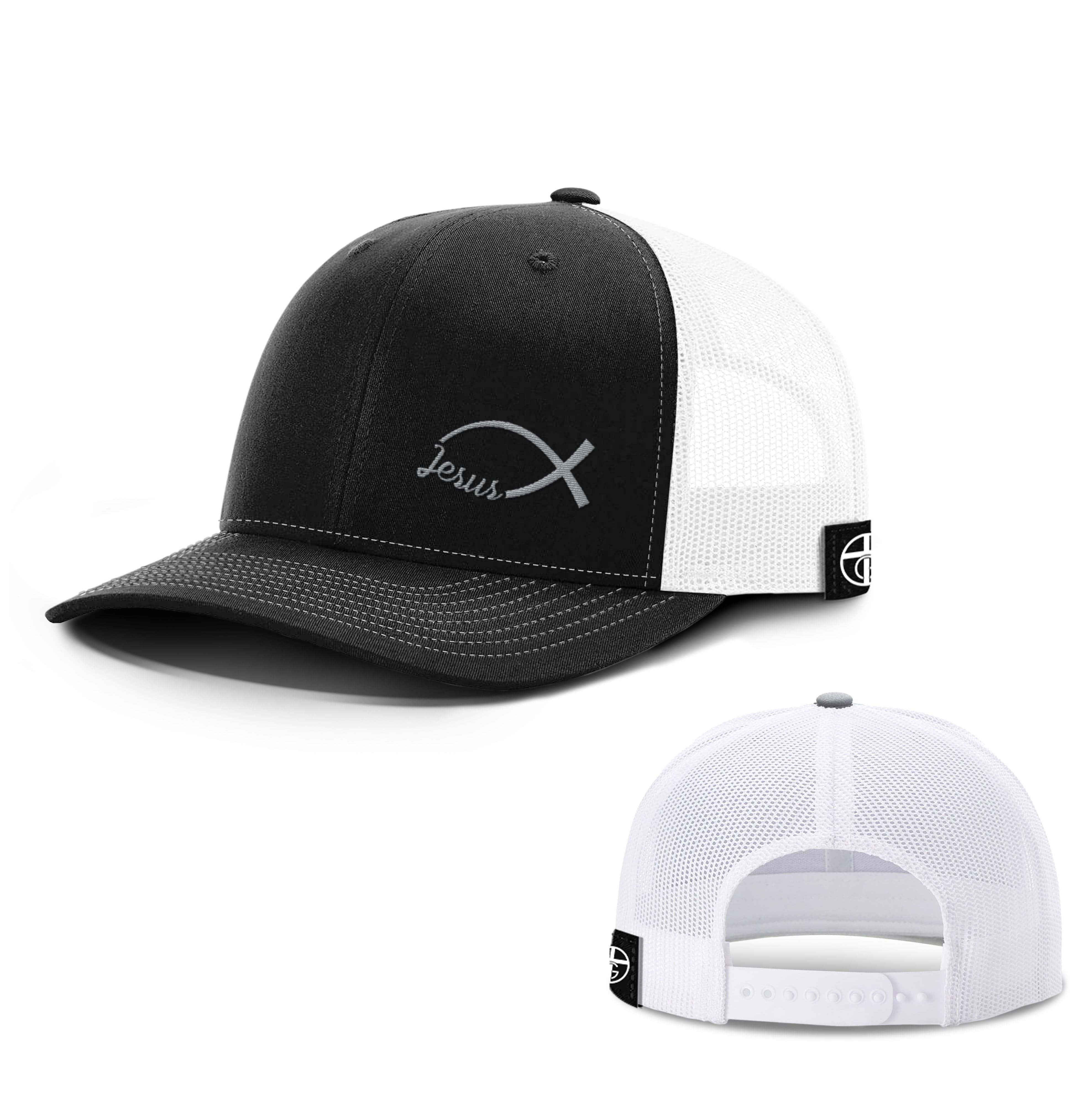 Our True God Hat Snapback / Black and White / One Size Jesus Fish Lower Left DBD Edition Hats