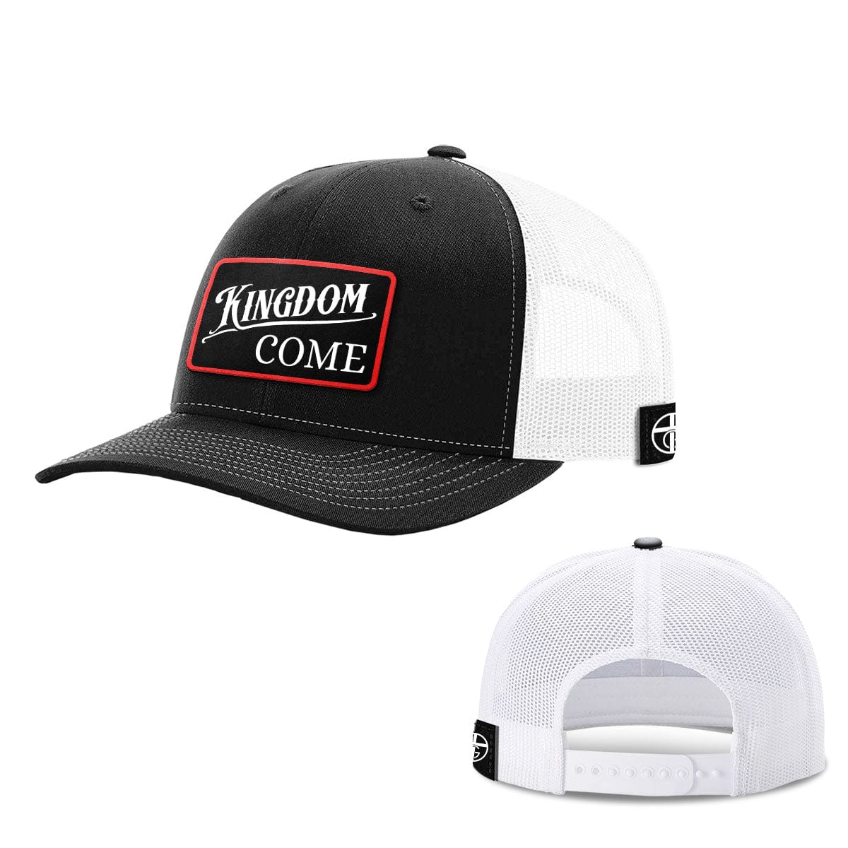 Our True God Hat Snapback / Black and White / One Size Kingdom Come Patch Hats