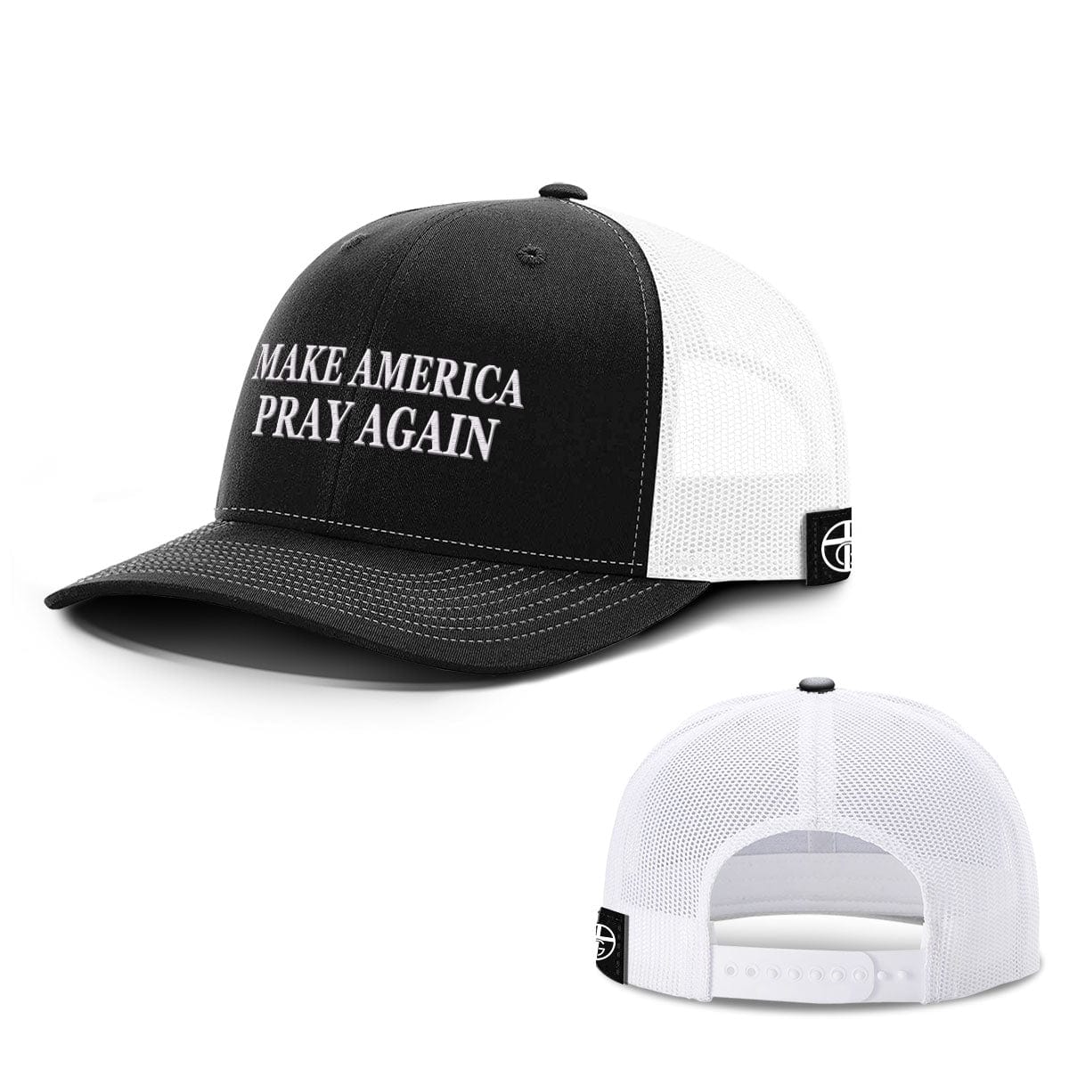 Our True God Hat Snapback / Black and White / One Size Make America Pray Again Hats