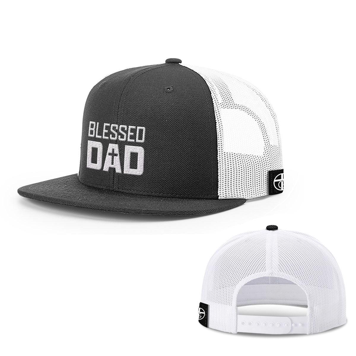 Our True God Hat Snapback Flatbill / Black and White / One Size Blessed Dad Hats