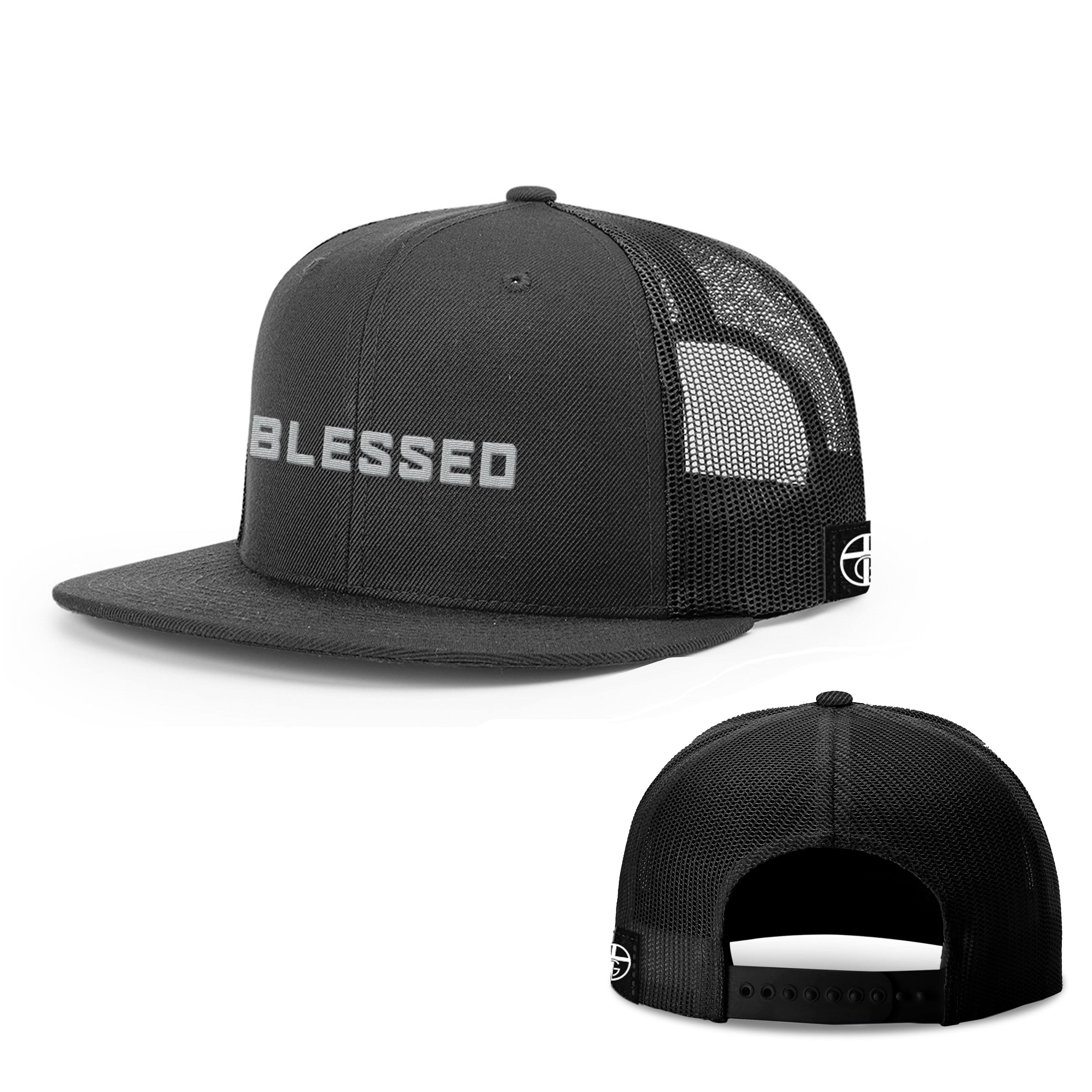 Our True God Hat Snapback Flatbill / Full Black / One Size Blessed DBD Edition Hats